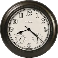 24  Oil Rubbed Bronze Indoor-Outdoor Wall Clock - Briar
