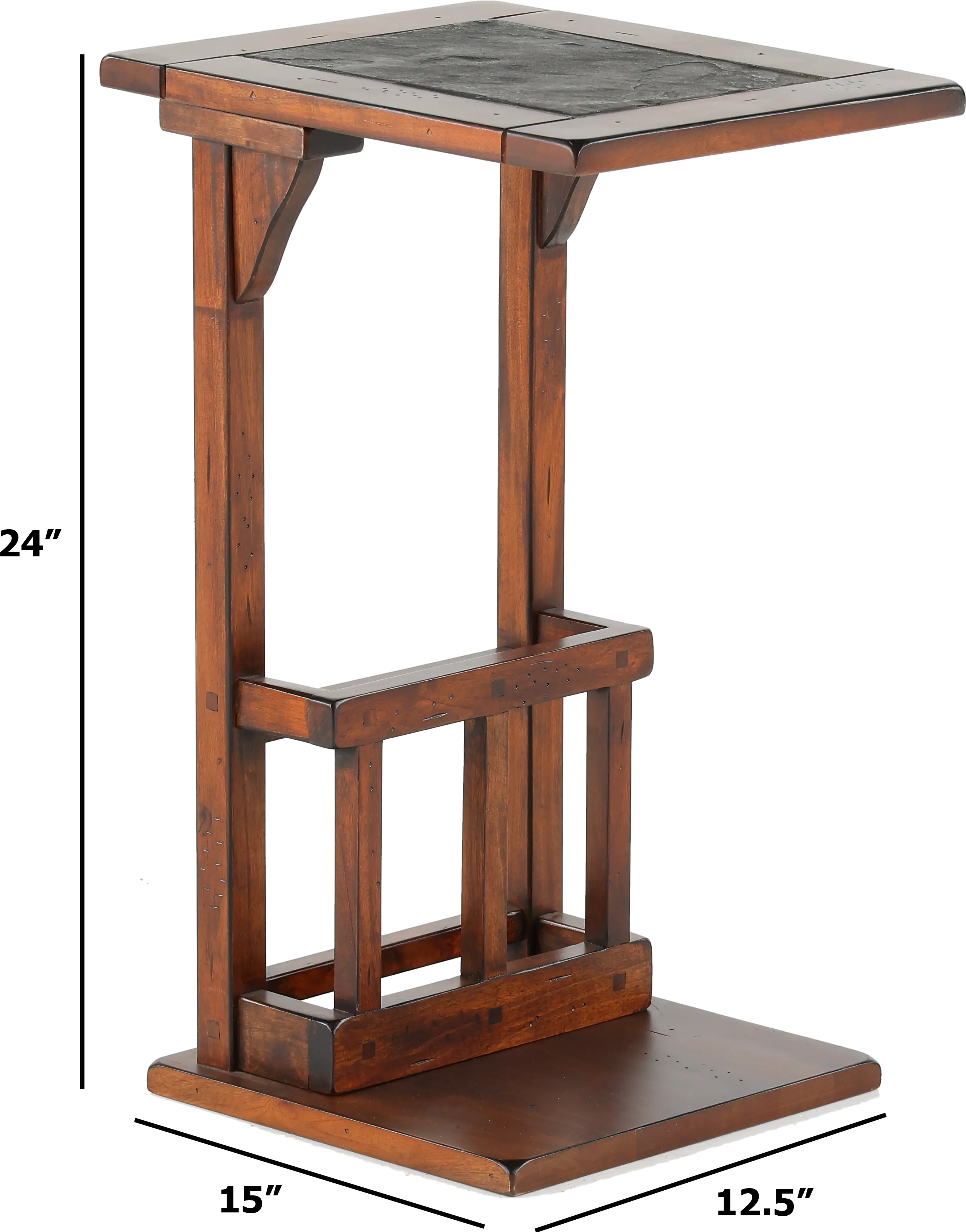 Santa Fe Dark Oak Side Table-3