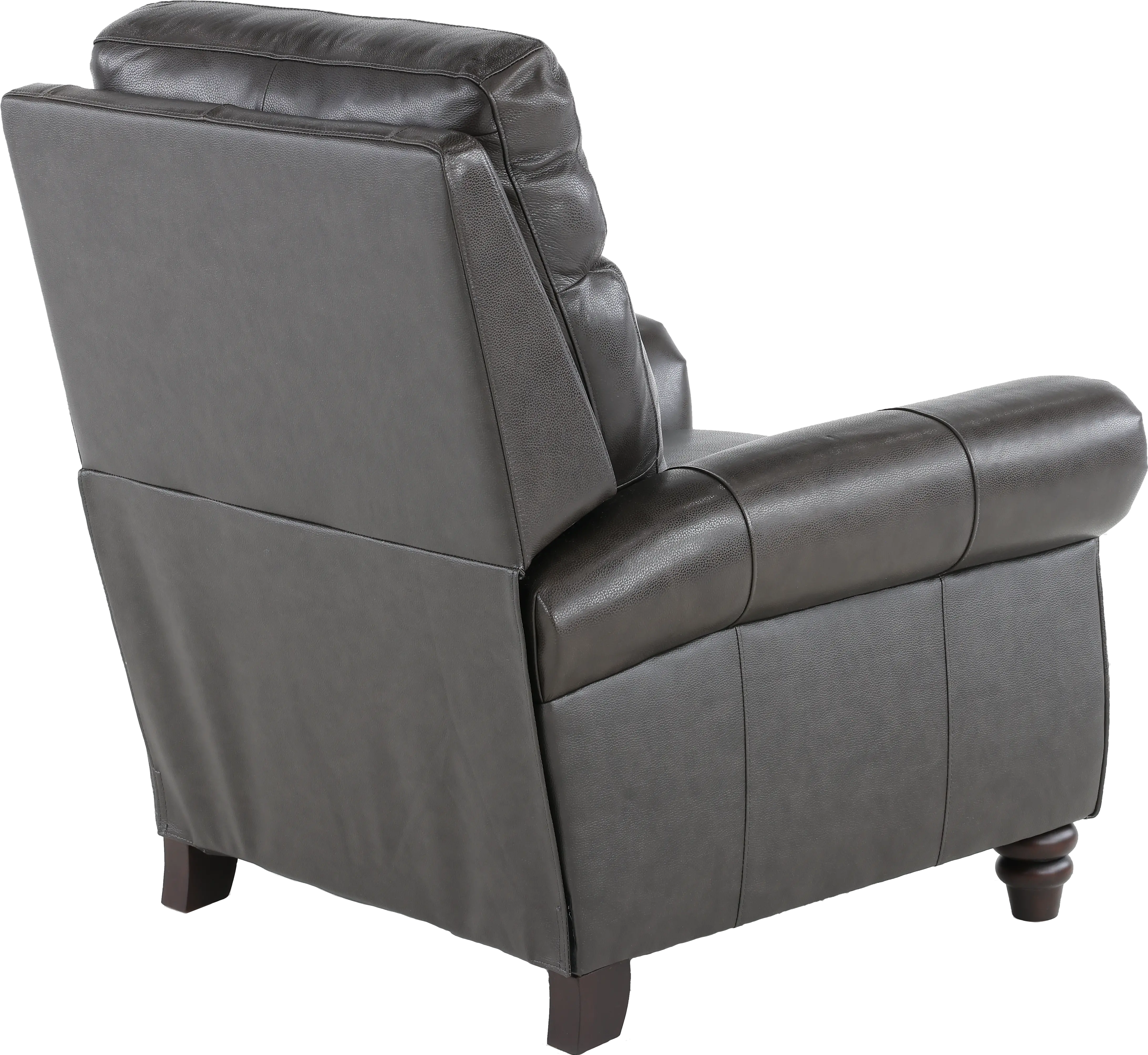 Fresh Twilight Gray Leather-Match High Leg Power Recliner-3