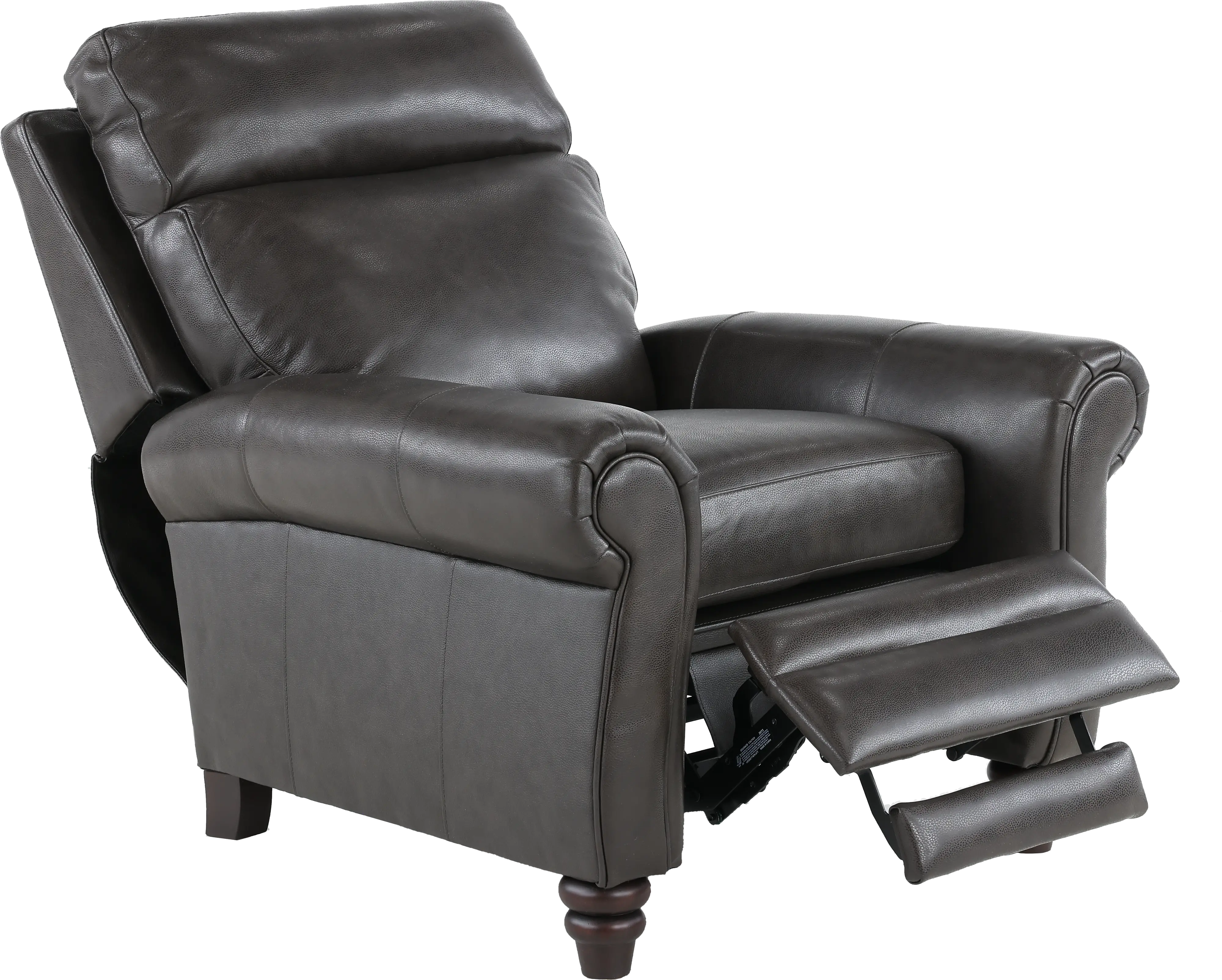 Fresh Twilight Gray Leather-Match High Leg Power Recliner-7
