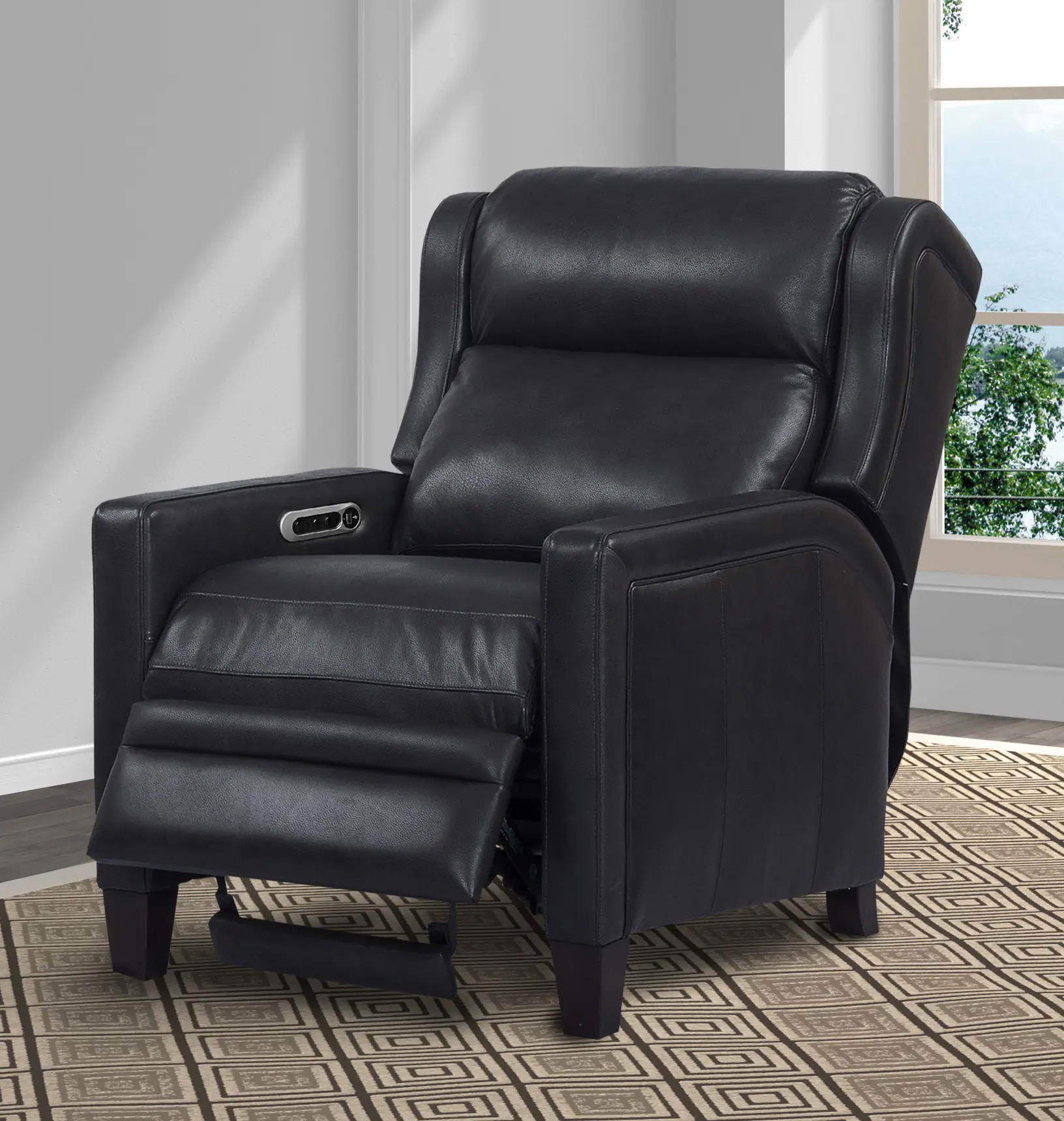 Dart Cyclone Black High Leg Power Recliner-11