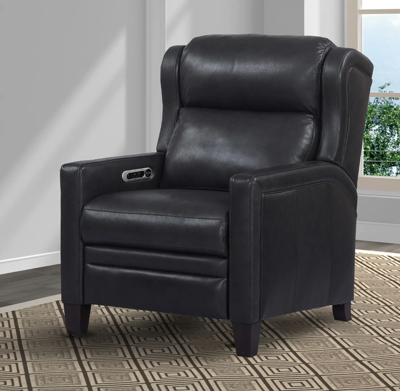 Dart Cyclone Black High Leg Power Recliner-2