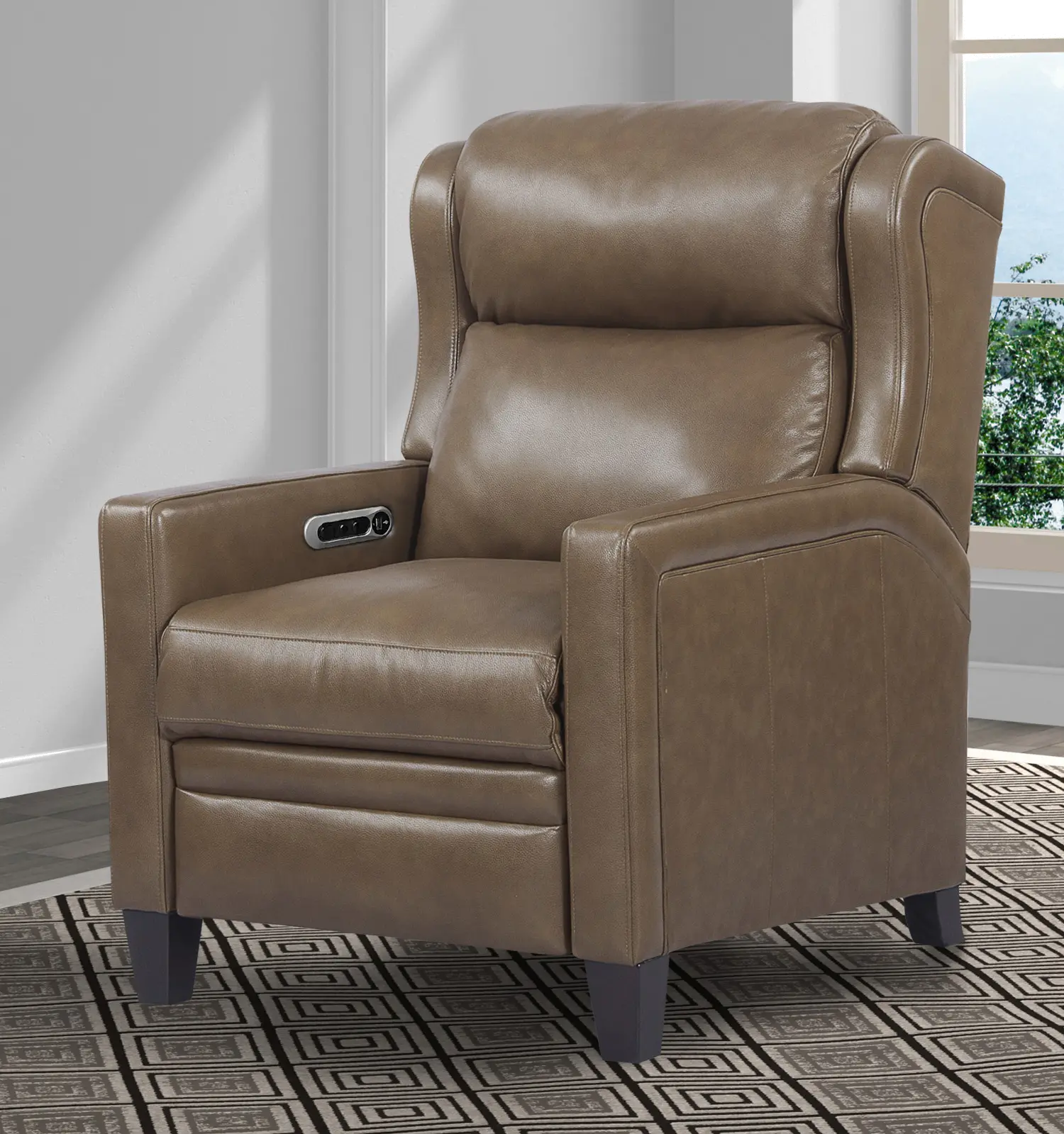 Dart Picket Brown High Leg Power Recliner-2