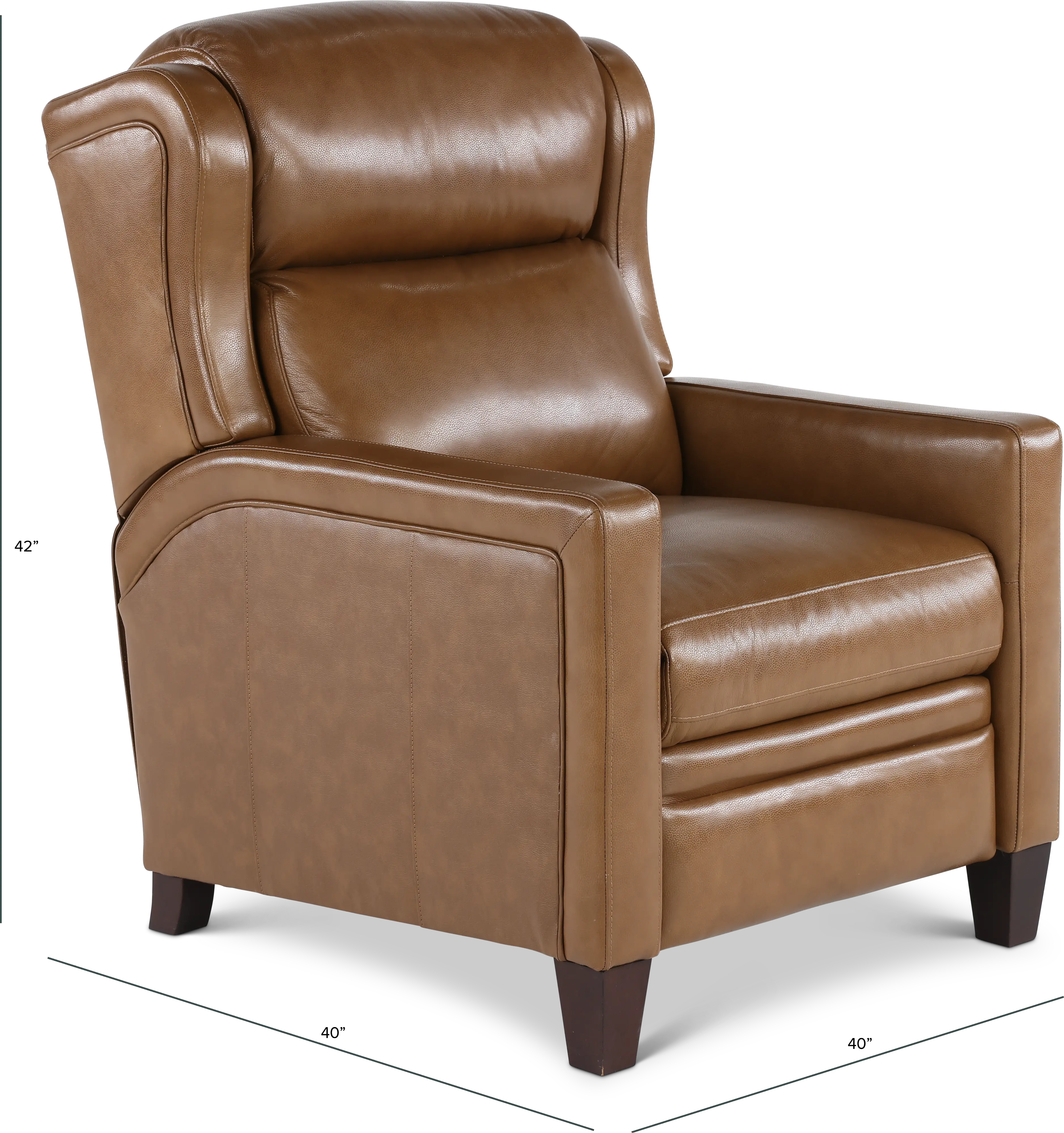 Dart Picket Brown High Leg Power Recliner-3