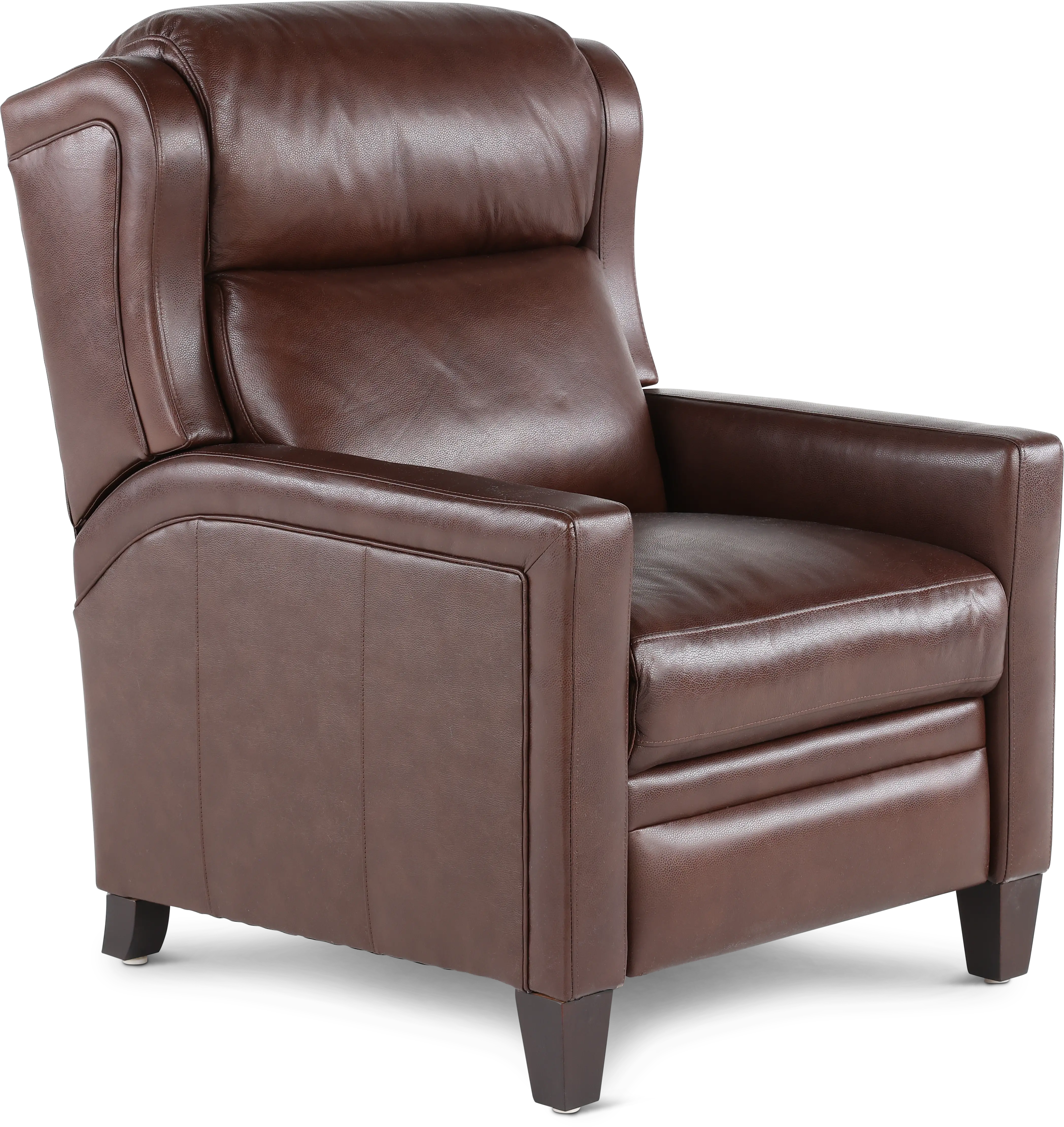 Dart Walnut Brown Leather-Match High Leg Power Recliner-1