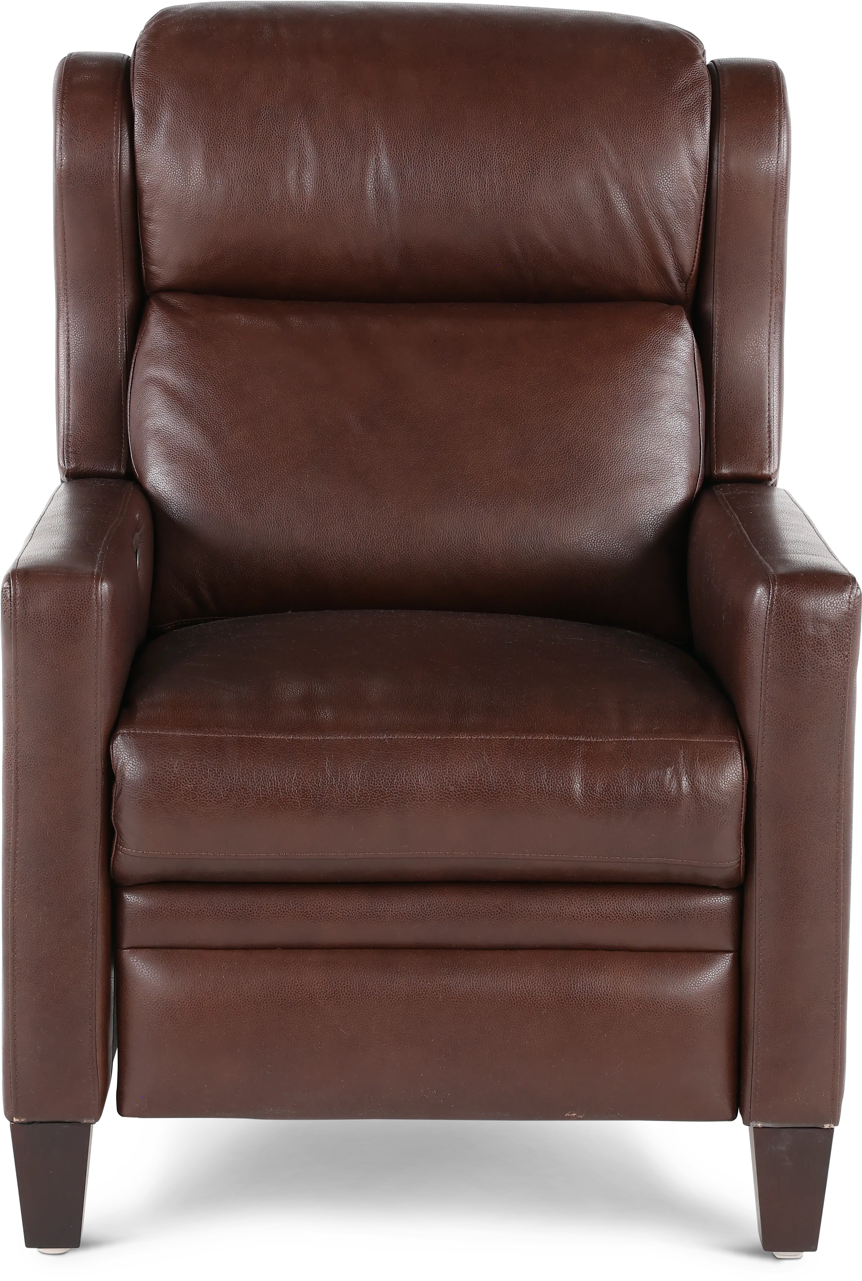 Dart Walnut Brown Leather-Match High Leg Power Recliner-4