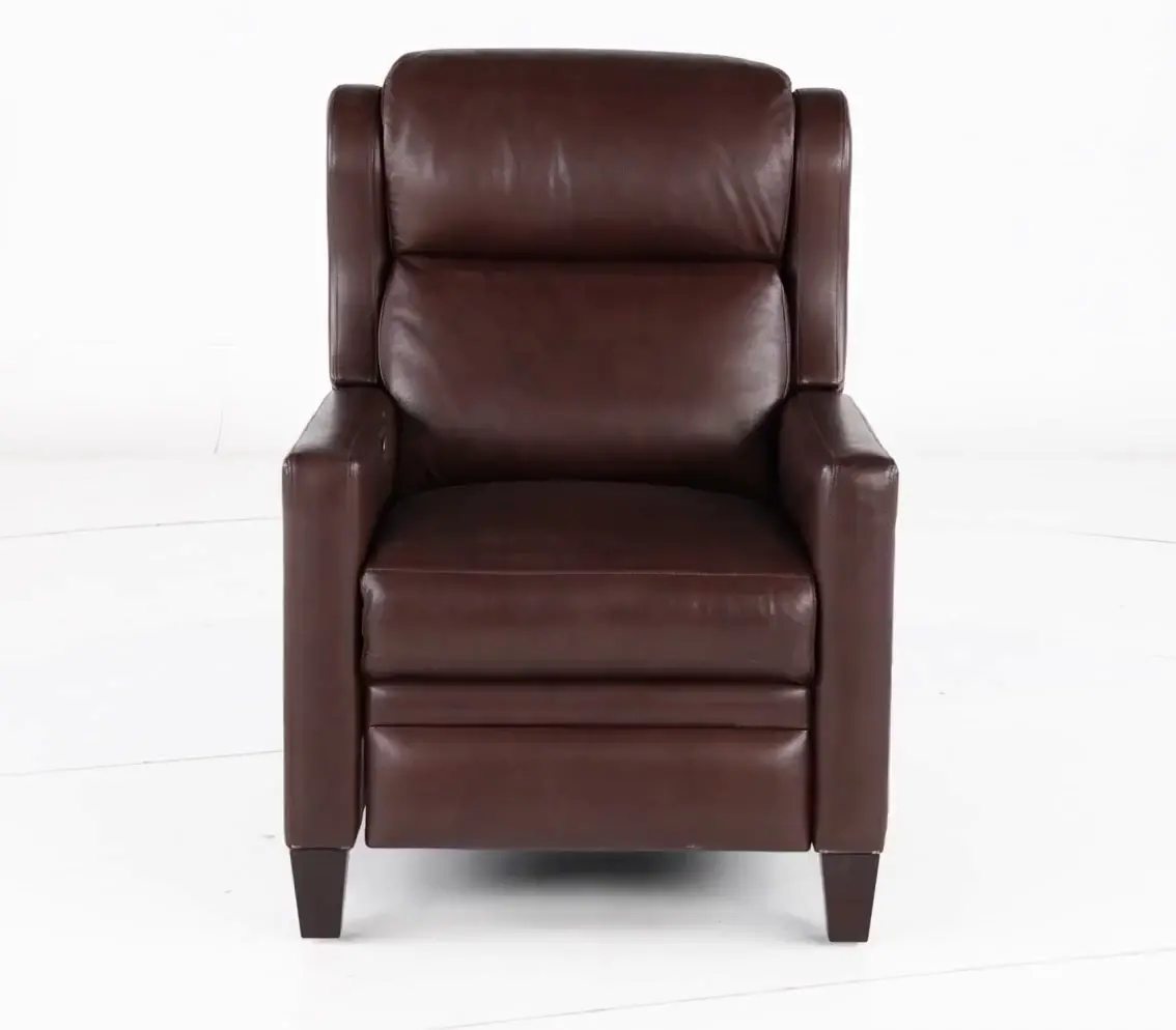 Dart Walnut Brown Leather-Match High Leg Power Recliner-5