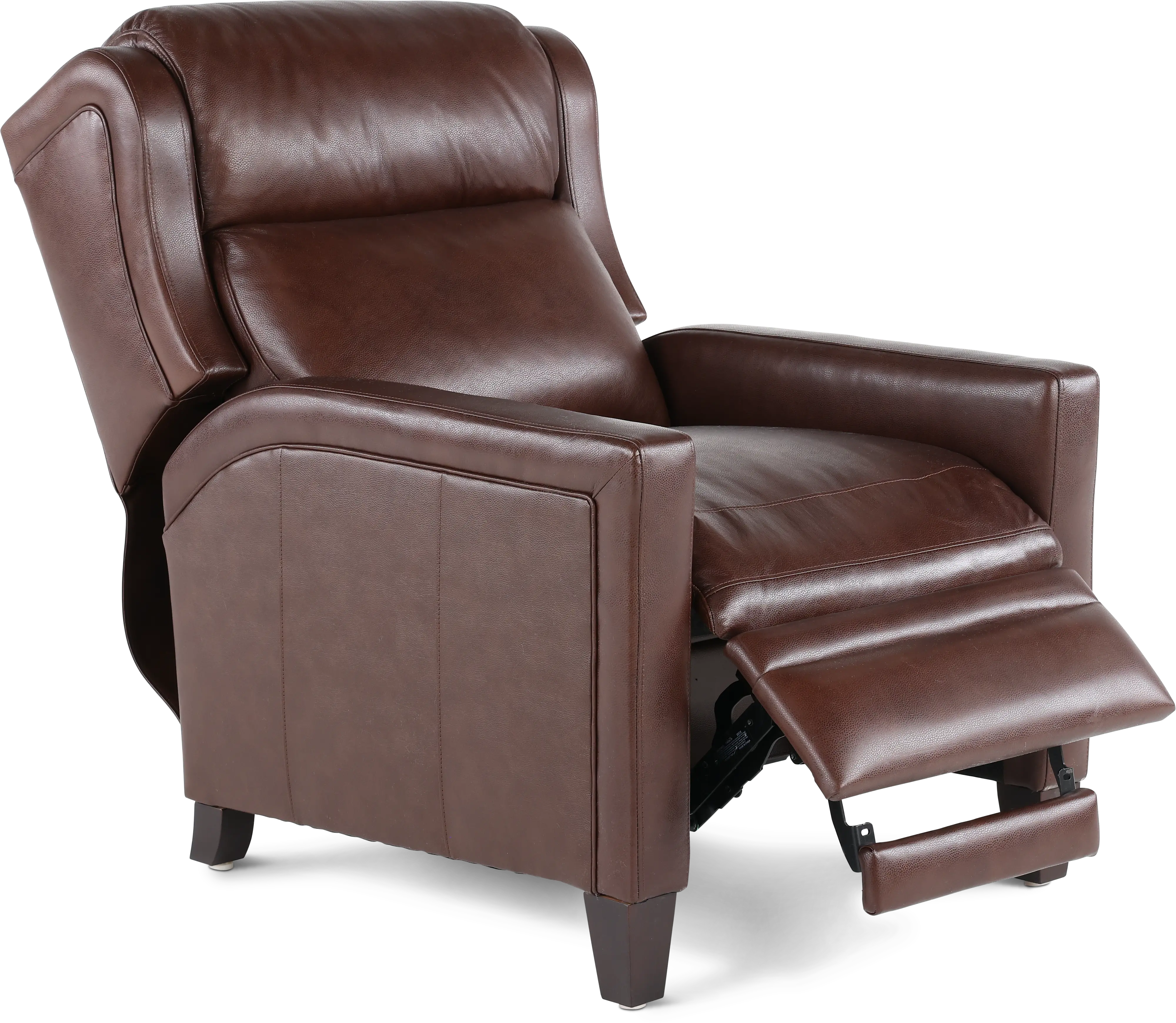 Dart Walnut Brown Leather-Match High Leg Power Recliner-6