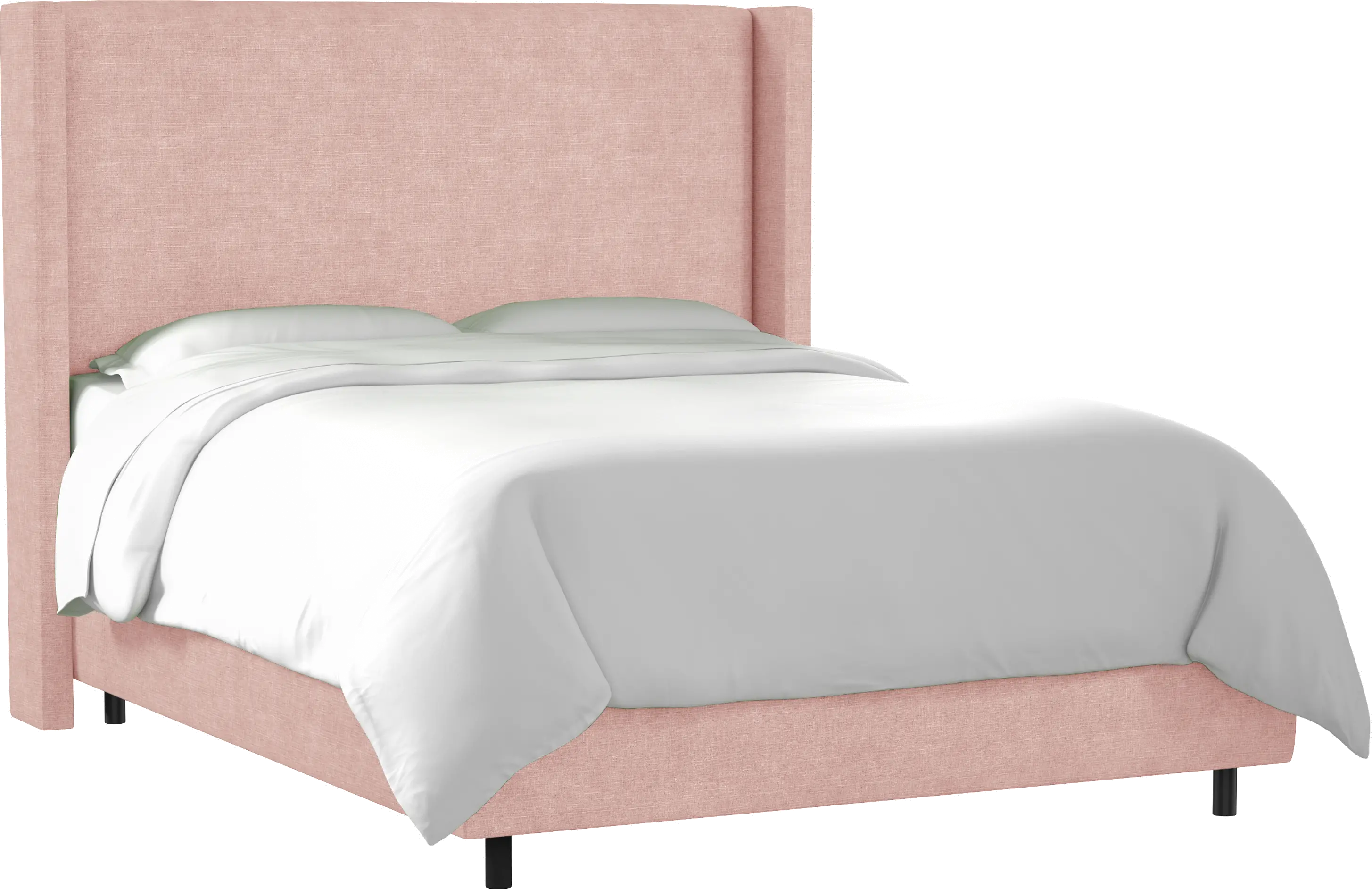 502BEDLNNBLS Penelope Blush Upholstered Wingback Queen Bed - Skyline Furniture-1