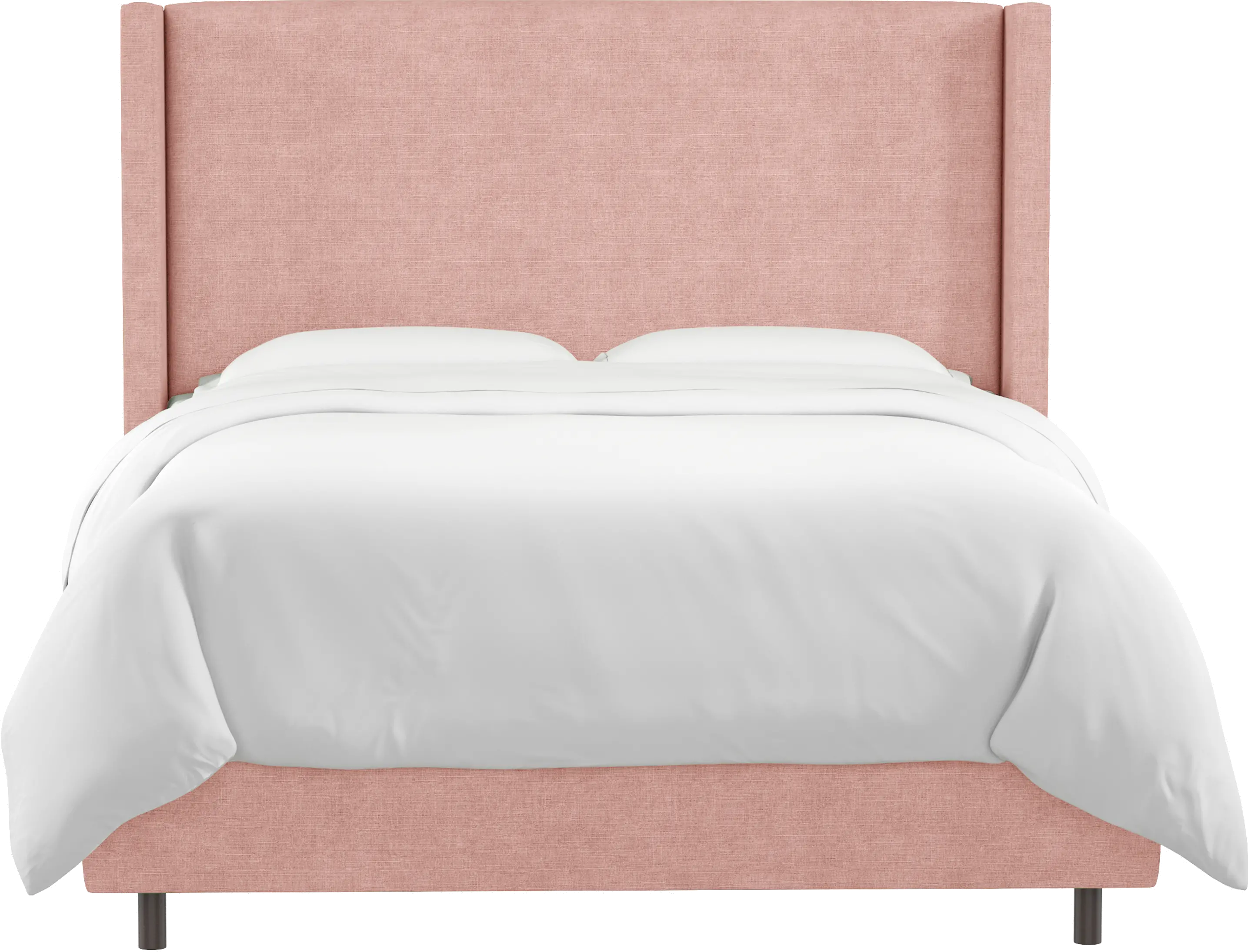 502BEDLNNBLS Penelope Blush Upholstered Wingback Queen Bed - Skyline Furniture-3