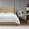 503BEDLNNSND Penelope Tan Upholstered Wingback King Bed - Skyline Furniture