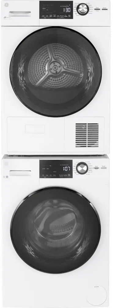 .GEC-148-W/W-ELE--PR GE 24 Inch Compact Laundry Pair - White-2