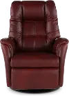 Boston Burgundy Leather Standard Swivel Glider Power Recliner