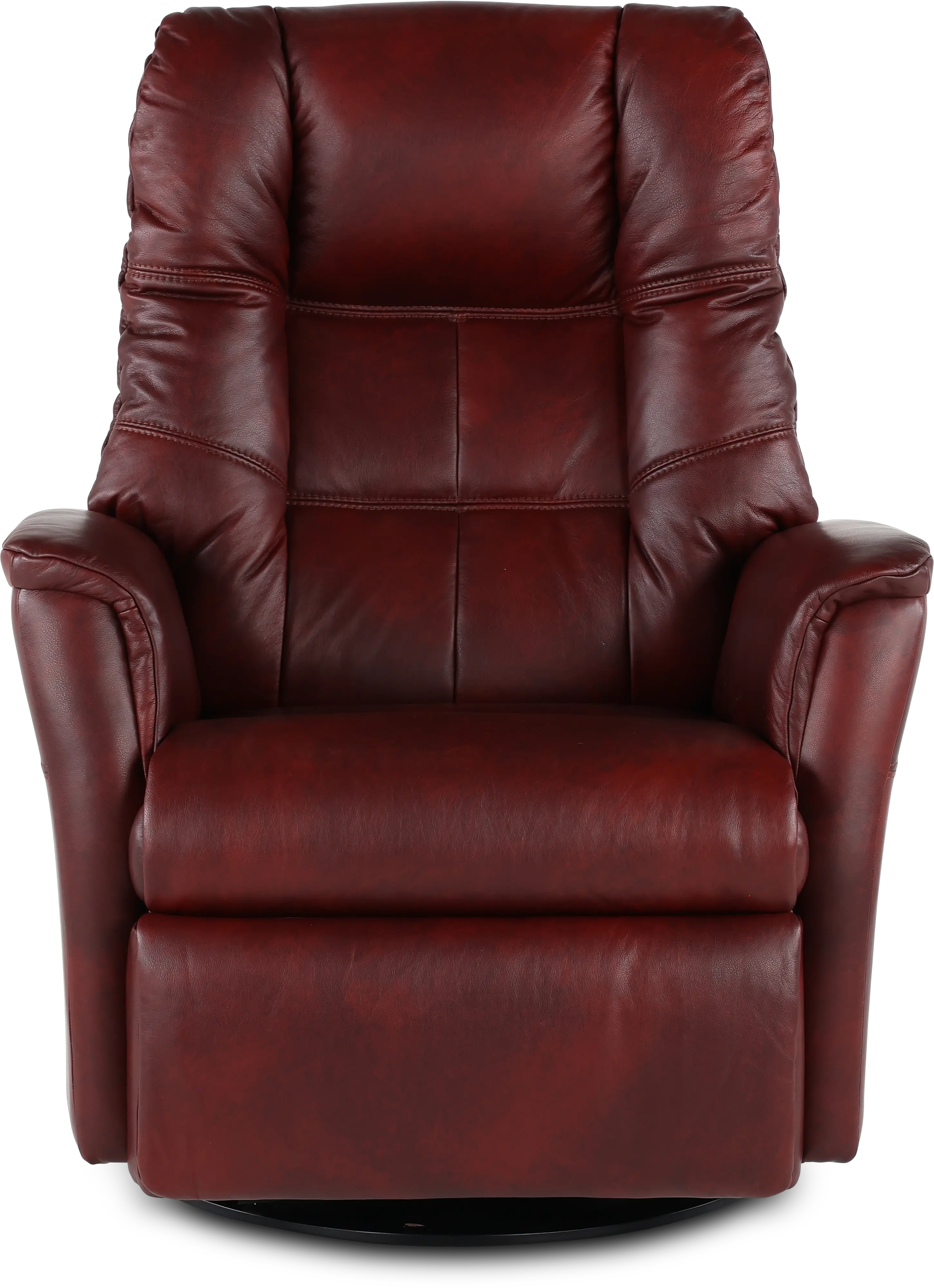 Boston Burgundy Leather Large Swivel Glider Power Recliner-4