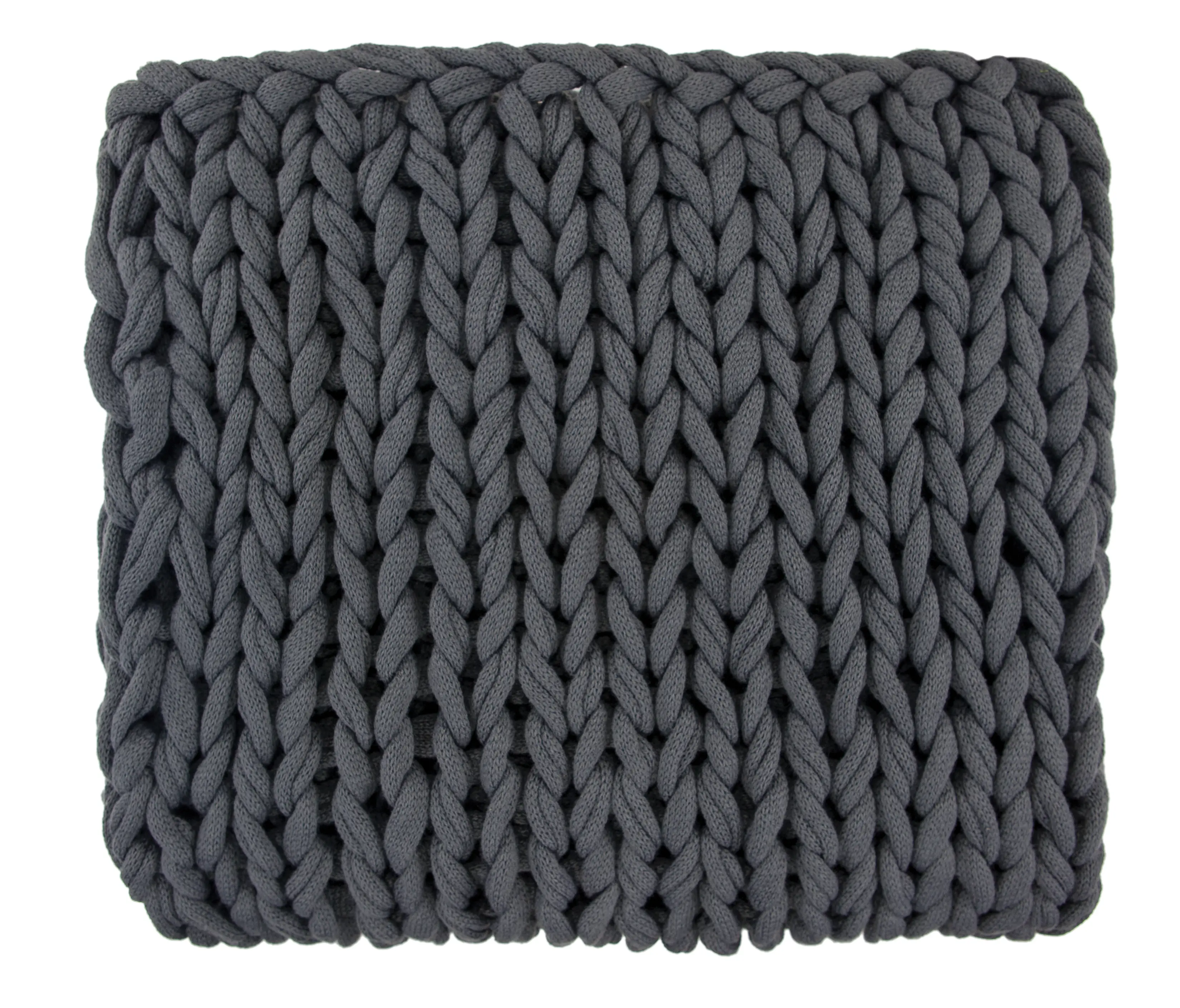 Dark Charcoal Gray Delray Throw Blanket-1