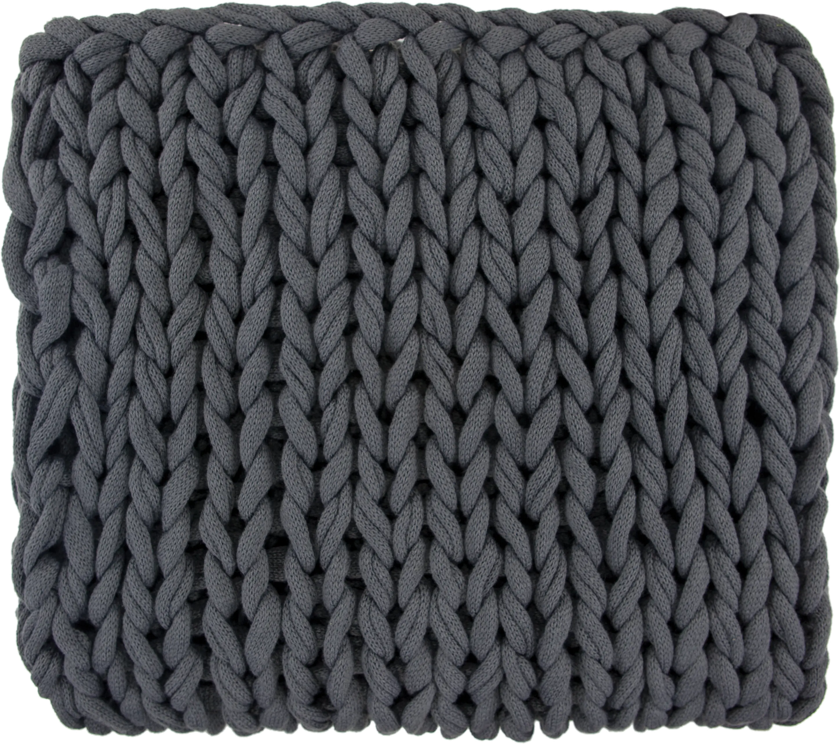 Dark Charcoal Gray Delray Throw Blanket-1