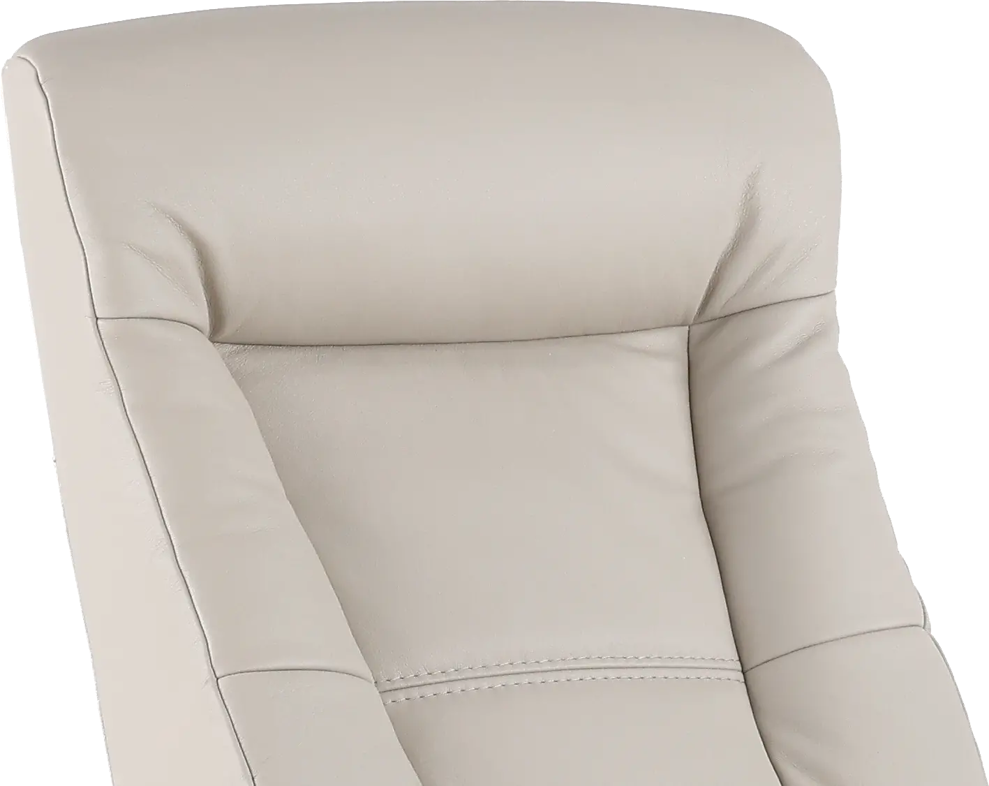 Grove Gray Large Leather Swivel Glider Power Recliner with Adjustable Headrest-2
