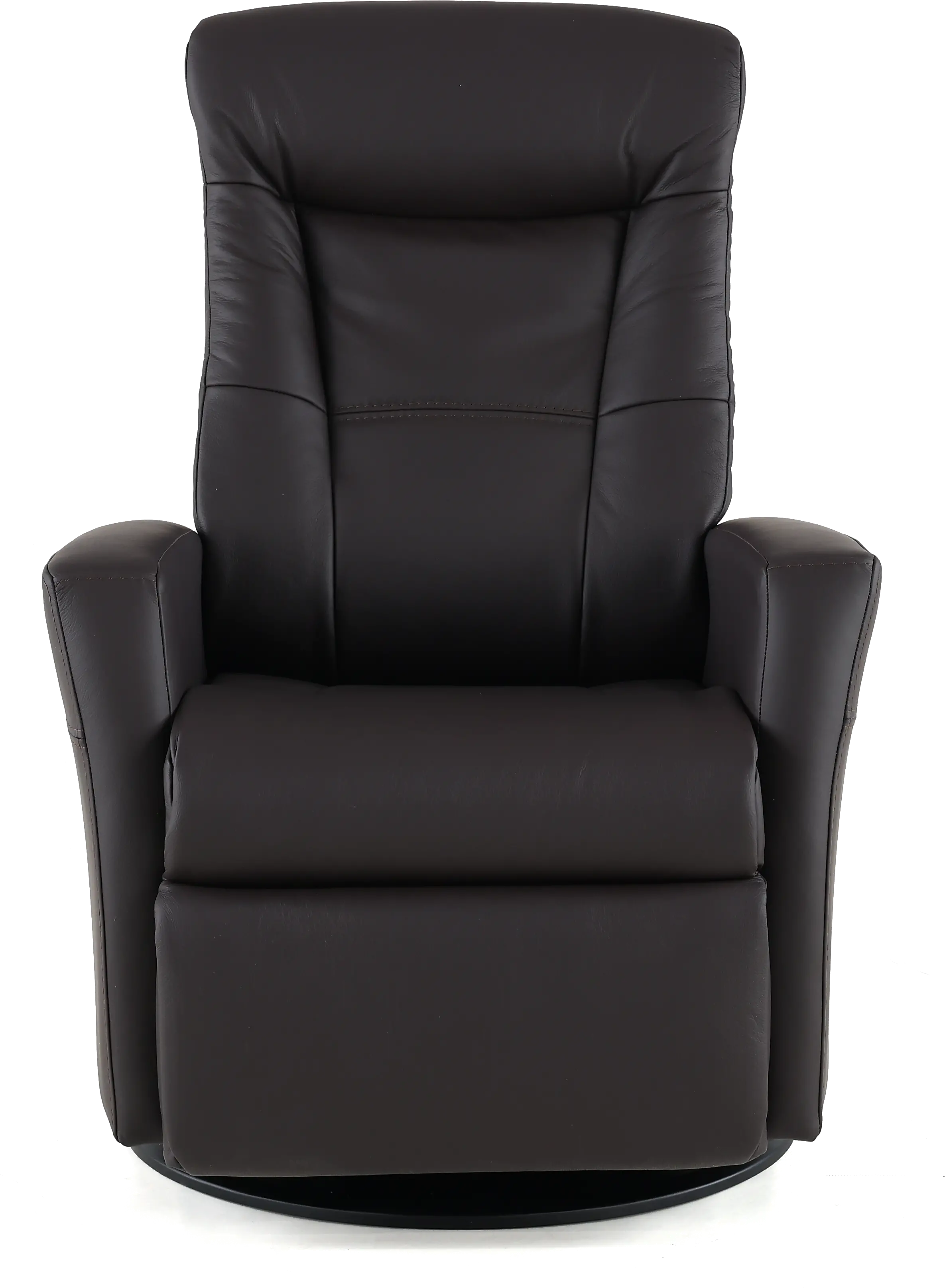 Grove Brown Standard Leather Swivel Glider Power Recliner with Adjustable Headrest-1
