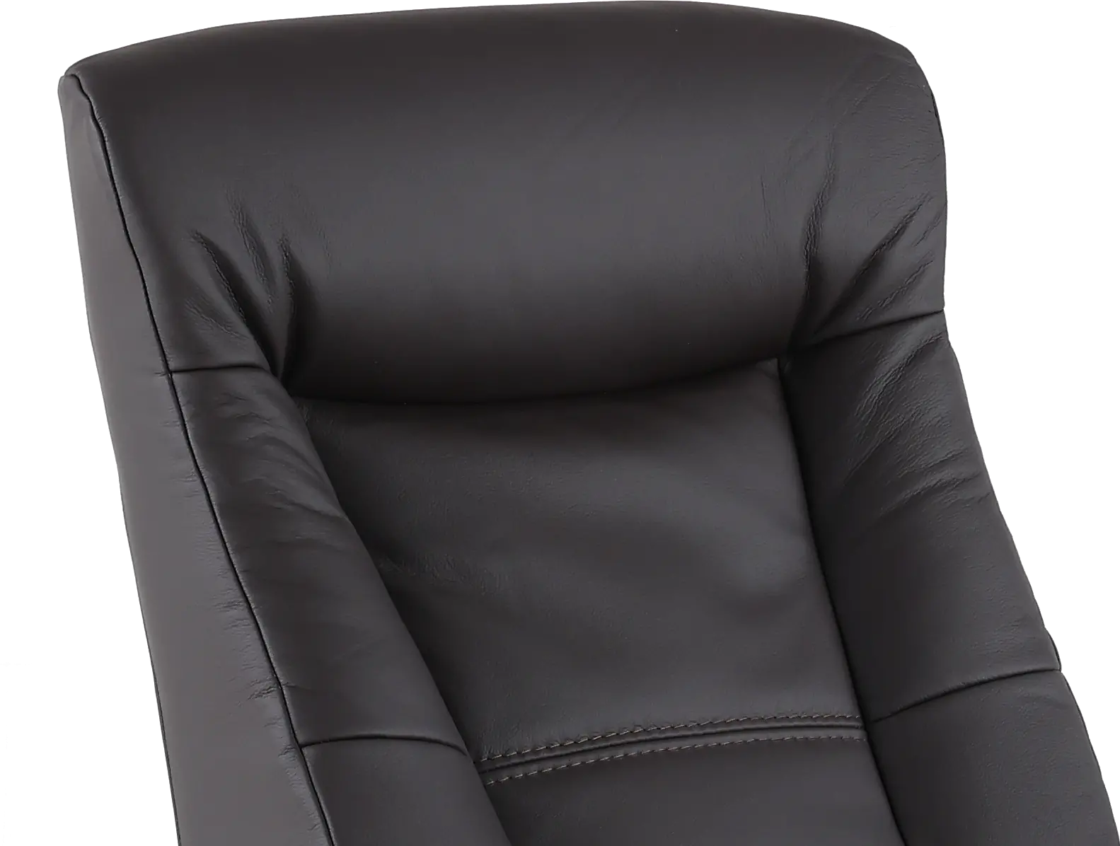 Grove Brown Standard Leather Swivel Glider Power Recliner with Adjustable Headrest-2