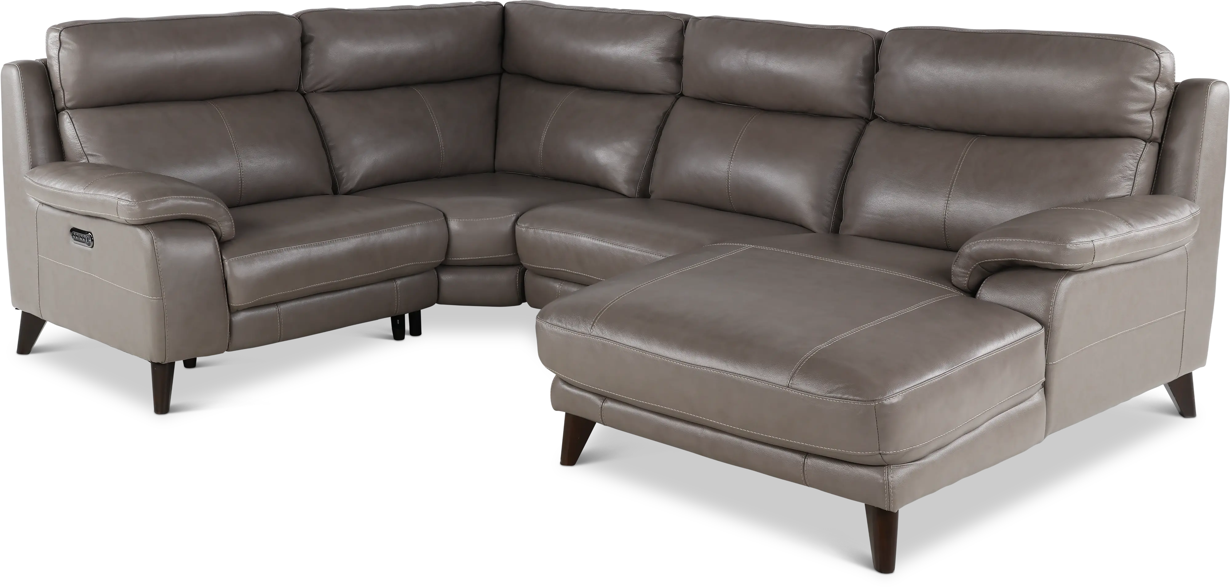 Venice Gray 4 Piece Power Reclining Sectional-3