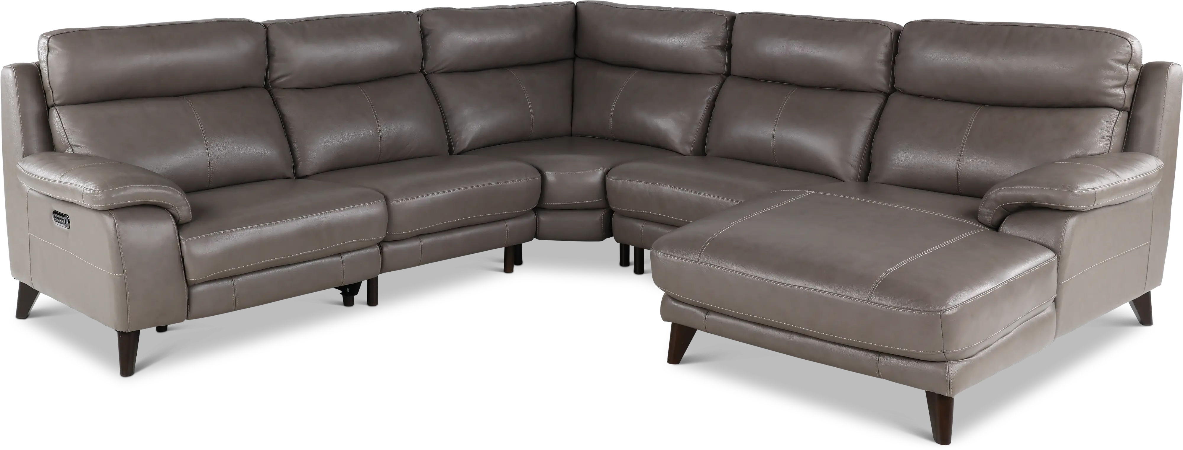 Venice Gray 5 Piece Power Reclining Sectional-2