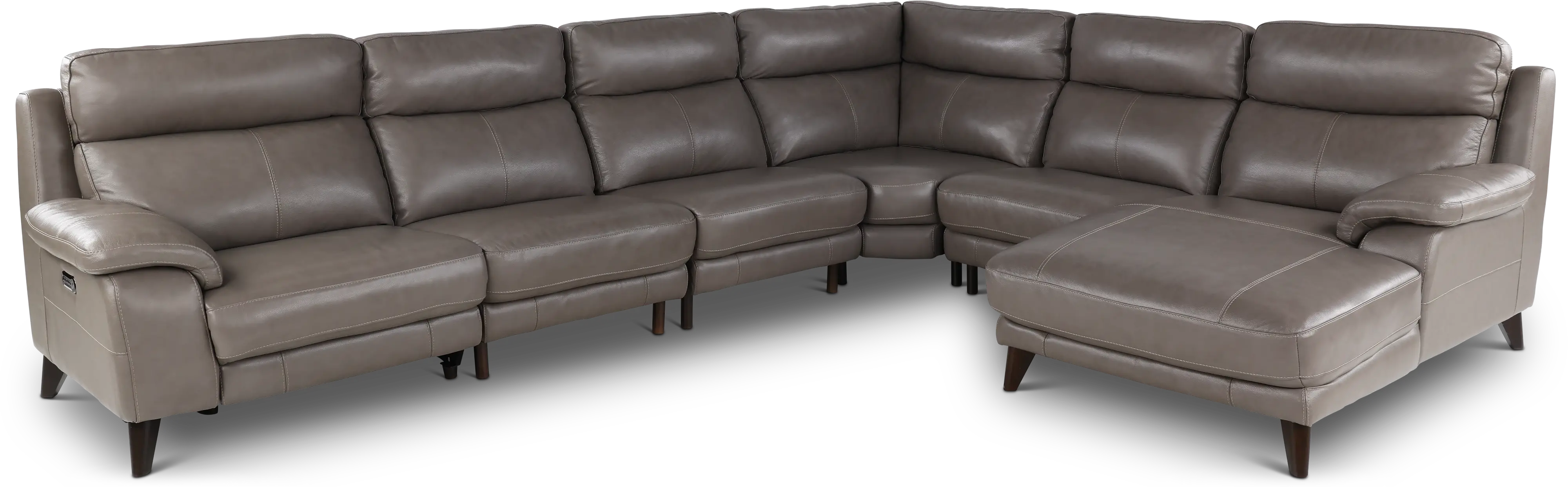 Venice Gray 6 Piece Power Reclining Sectional-1