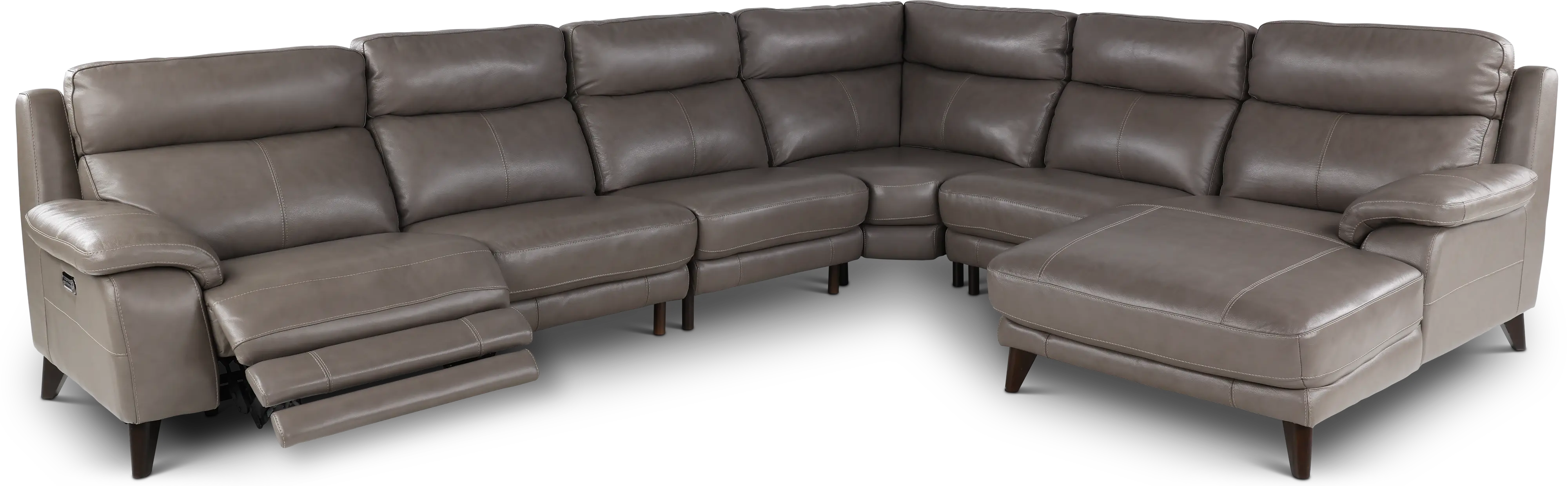 Venice Gray 6 Piece Power Reclining Sectional-4