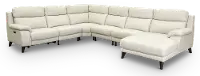 Venice White 6 Piece Power Reclining Sectional