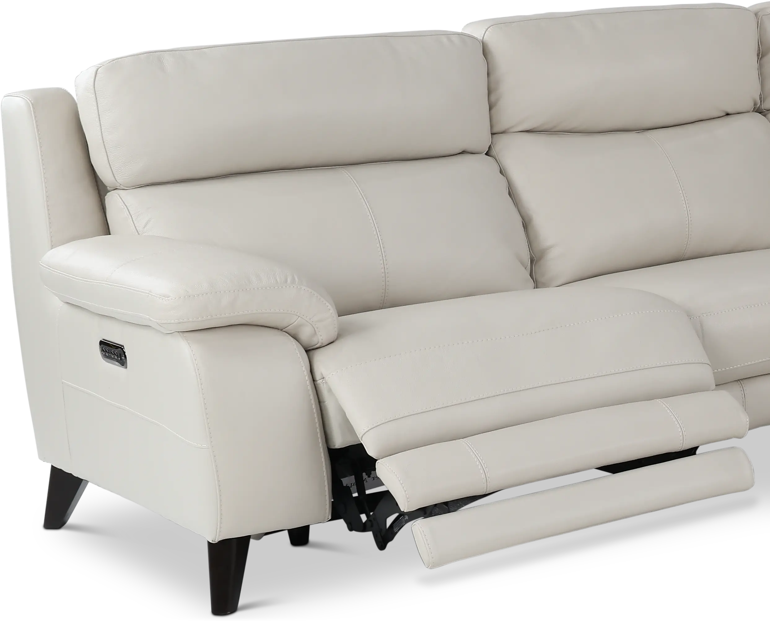 Venice White 6 Piece Power Reclining Sectional-4