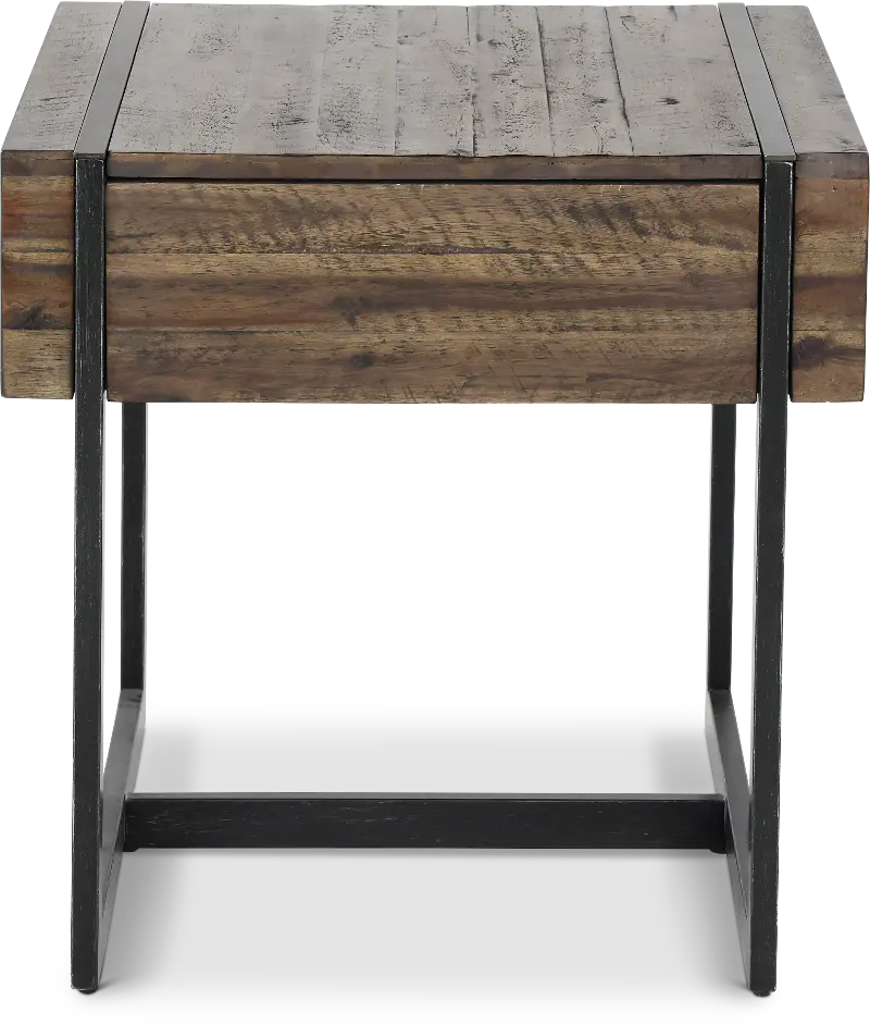 Modern Timber Brown Wood End Table