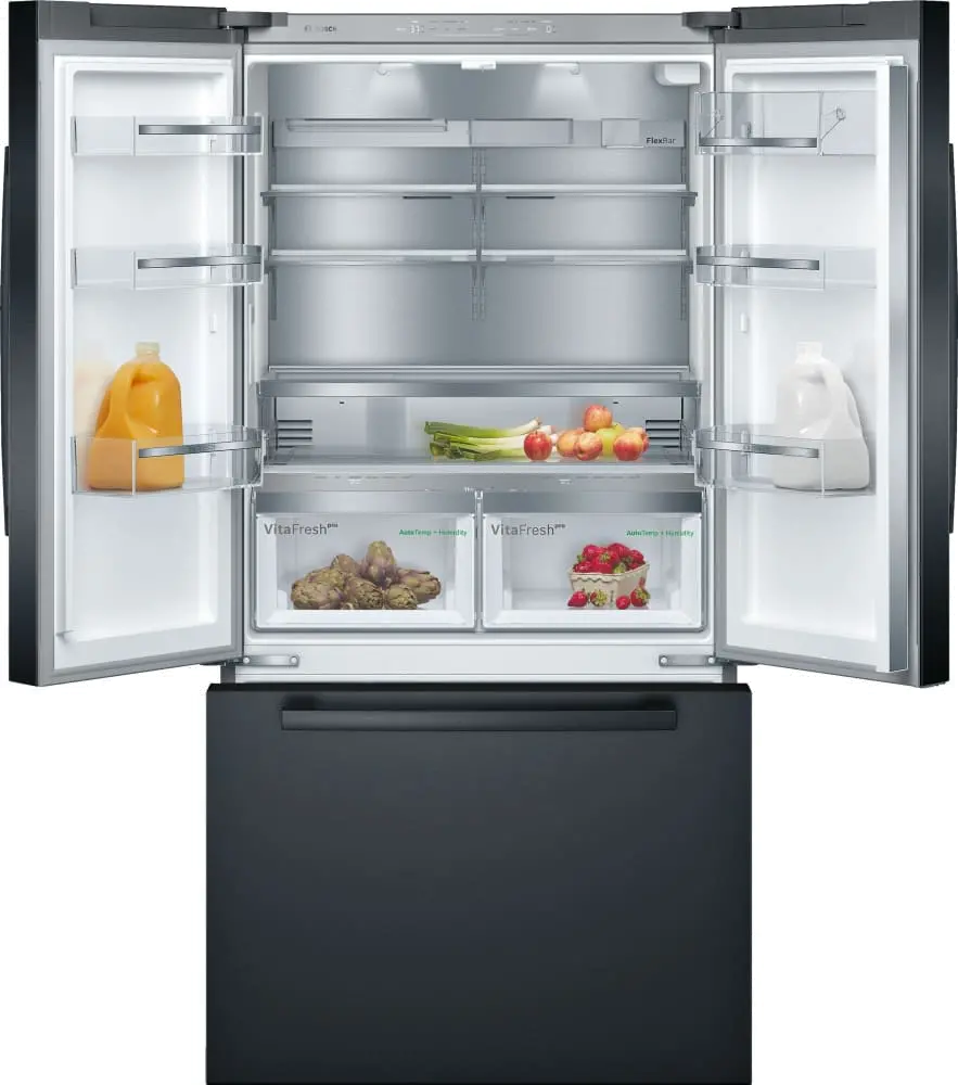 B36CT80SNB Bosch 21 cu ft French Door Refrigerator - Counter Depth Black Stainless Steel-1