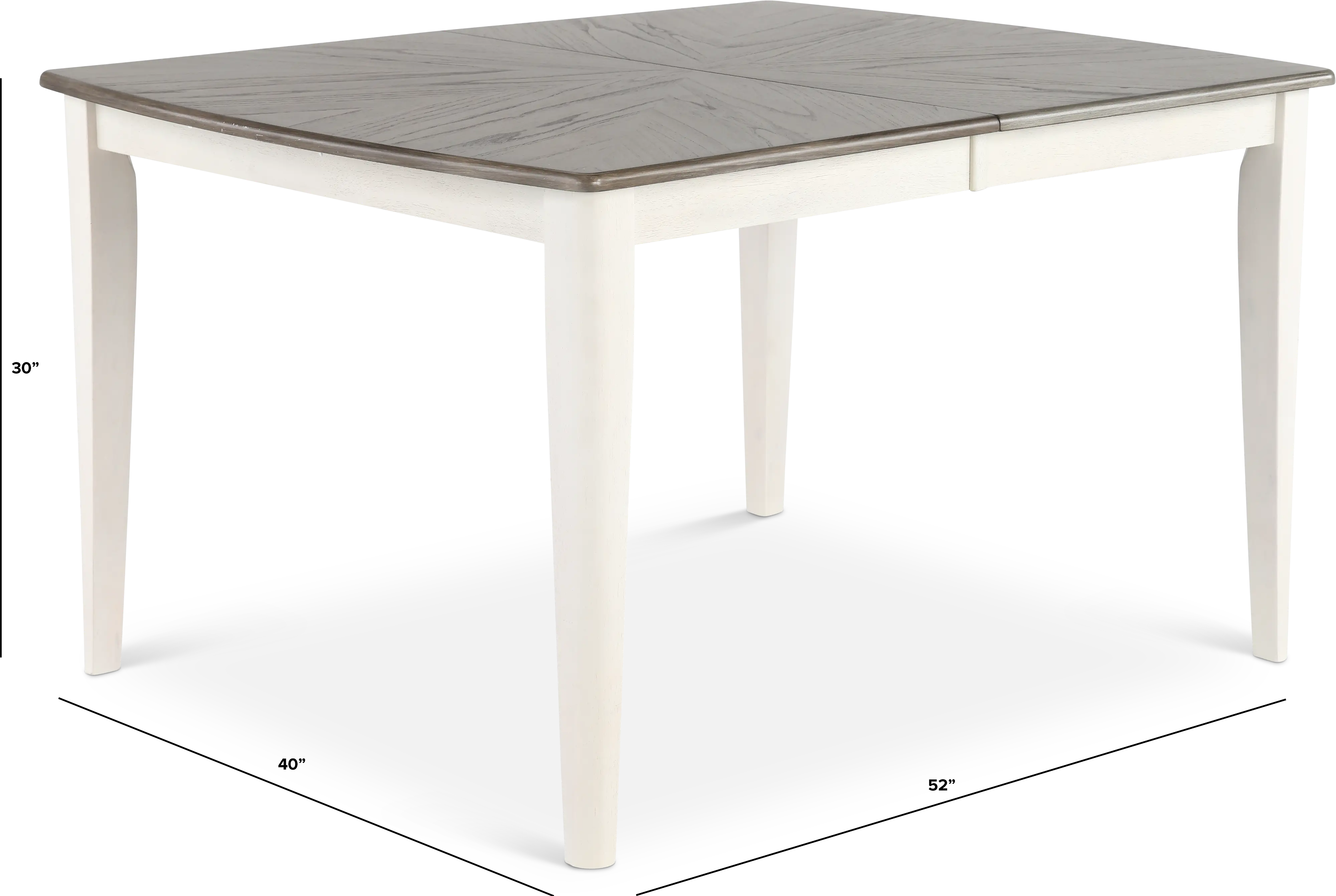 Newark White and Gray Dining Room Table-3