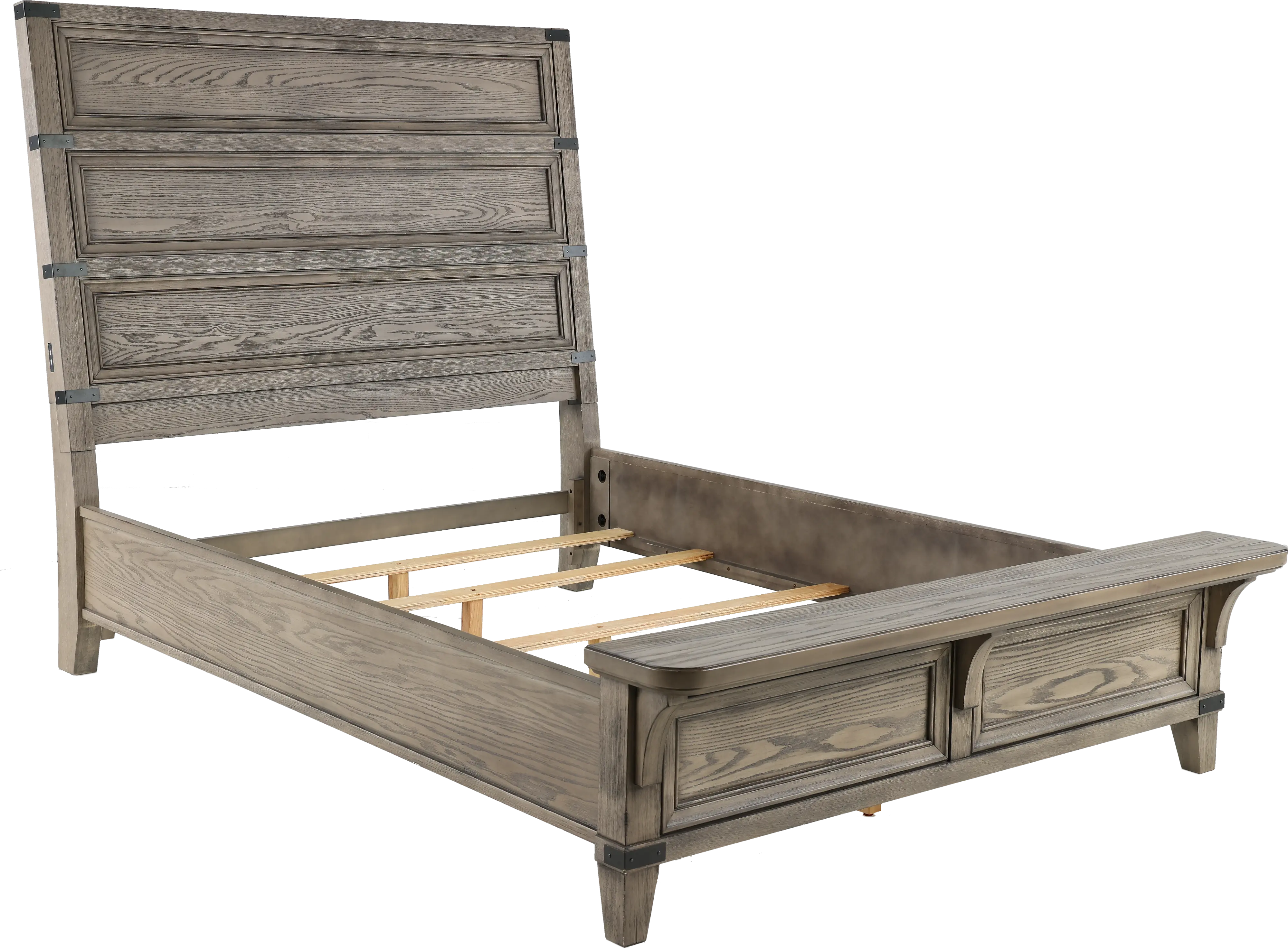Forge Pewter Gray Queen Bed-8