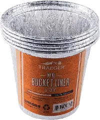 BAC459,BUCKTLN-RANGR Traeger BAC459 Mini Grease Bucket Liner-5 Pack
