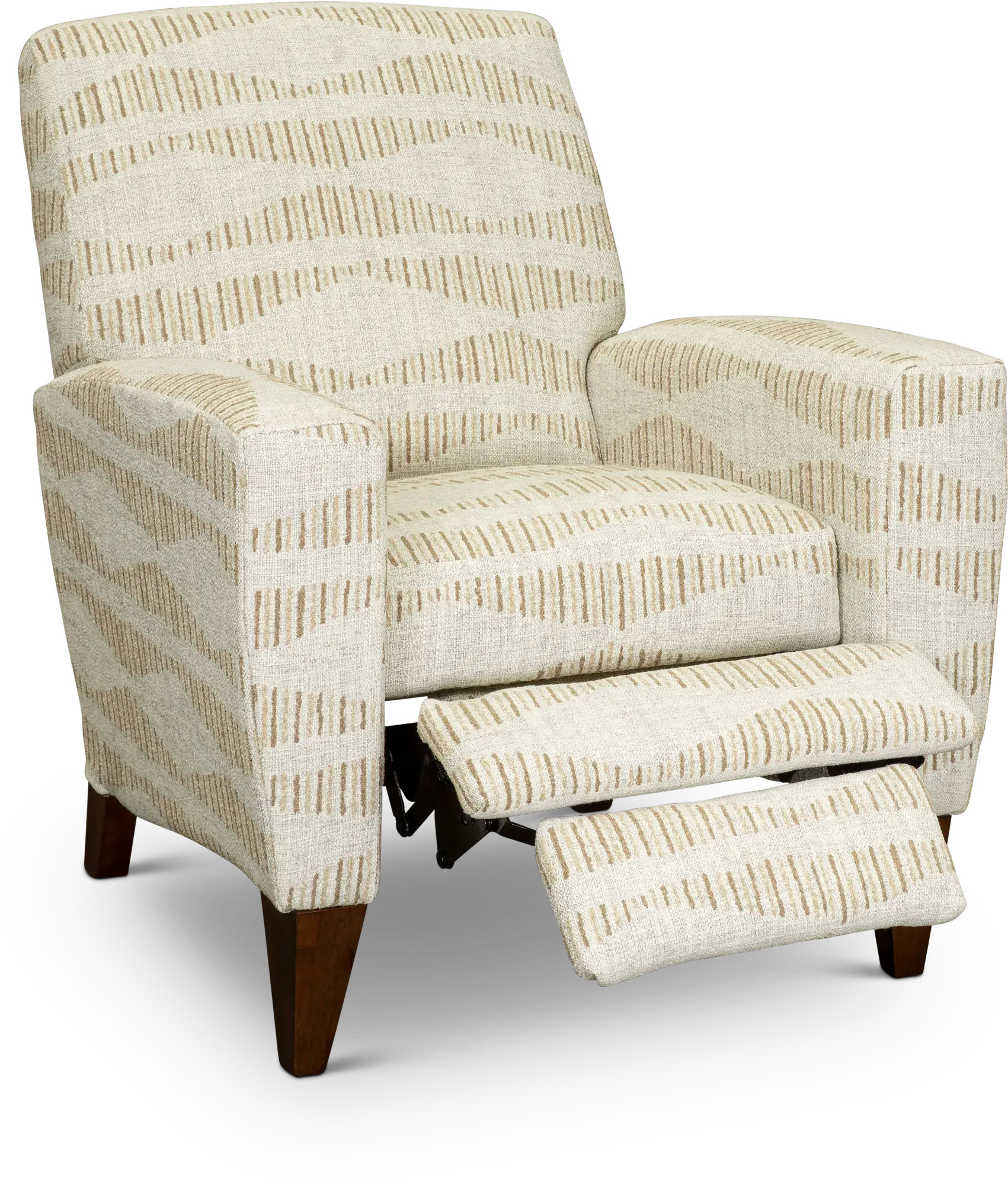 28-431/F168036 Scarlett Sandstone Beige Push Back High Leg Recliner-2