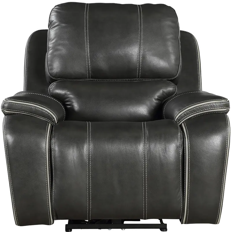 Harry Dark Gray Leather-Match Power Recliner