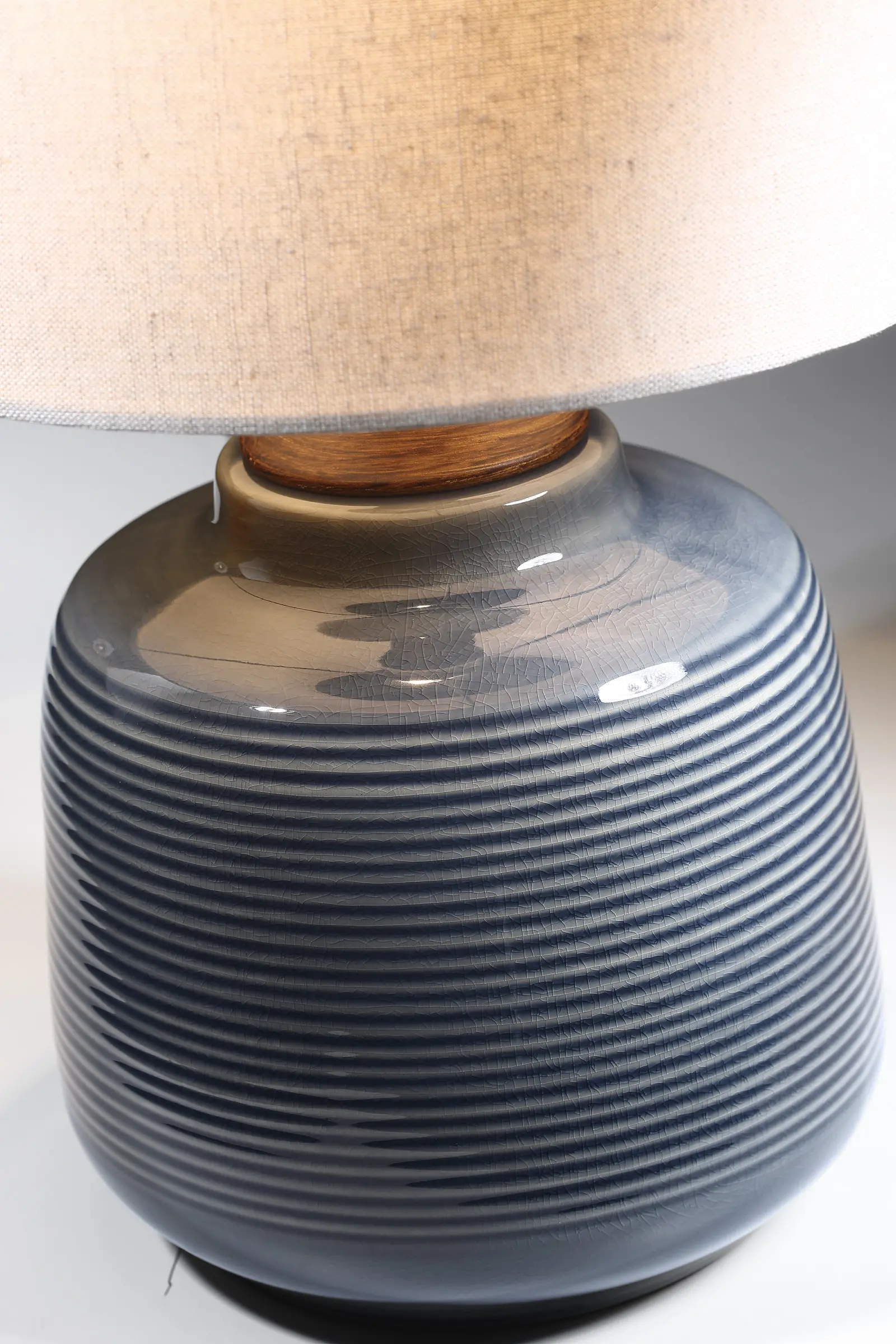 17 Inch Blue Ceramic Table Lamp - Lismore-2