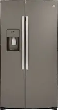 GZS22IMNES GE 21.8 cu ft Side by Side Refrigerator - Counter Depth Slate