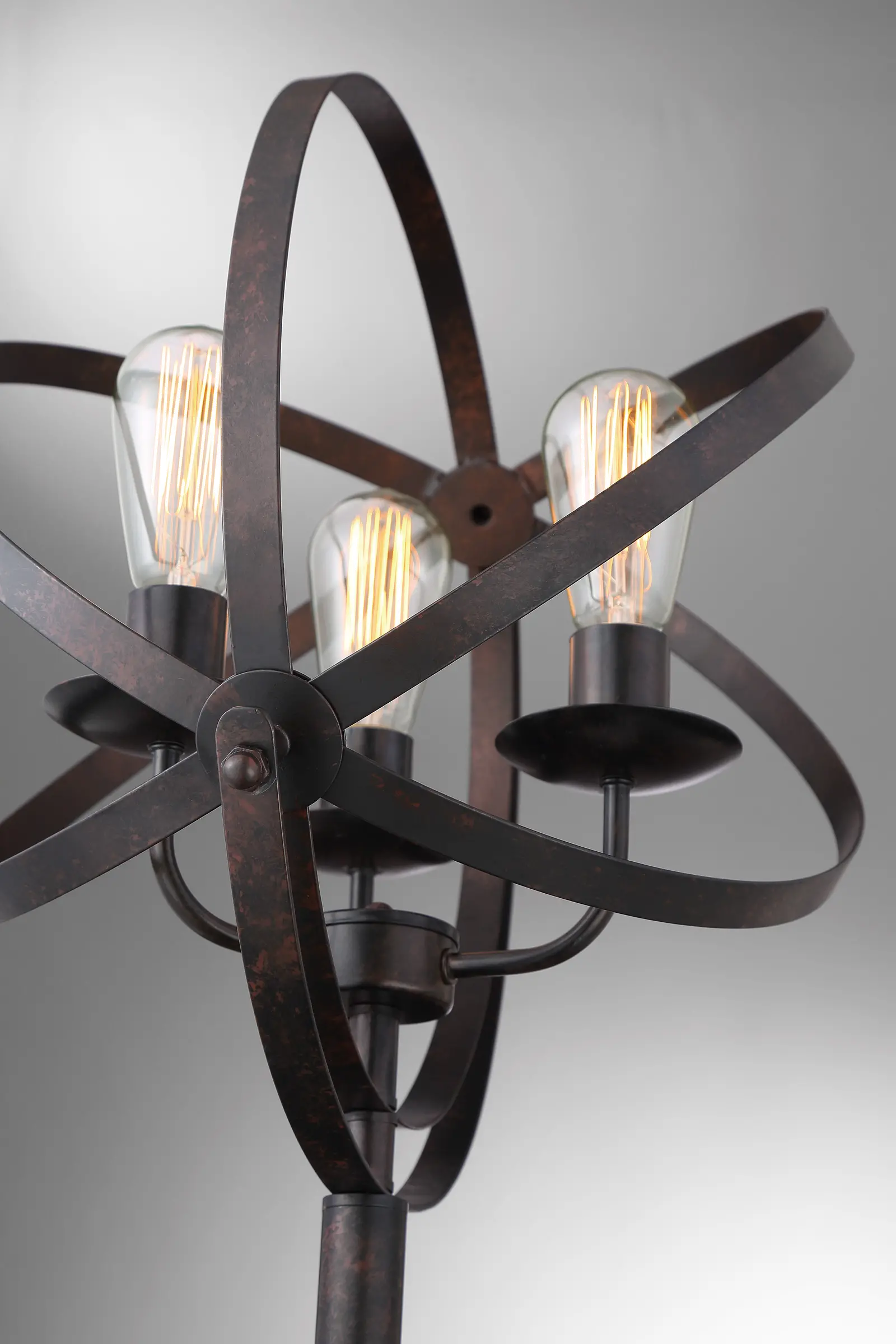 Industrial Open Metal Black Table Lamp - Orbiton-2