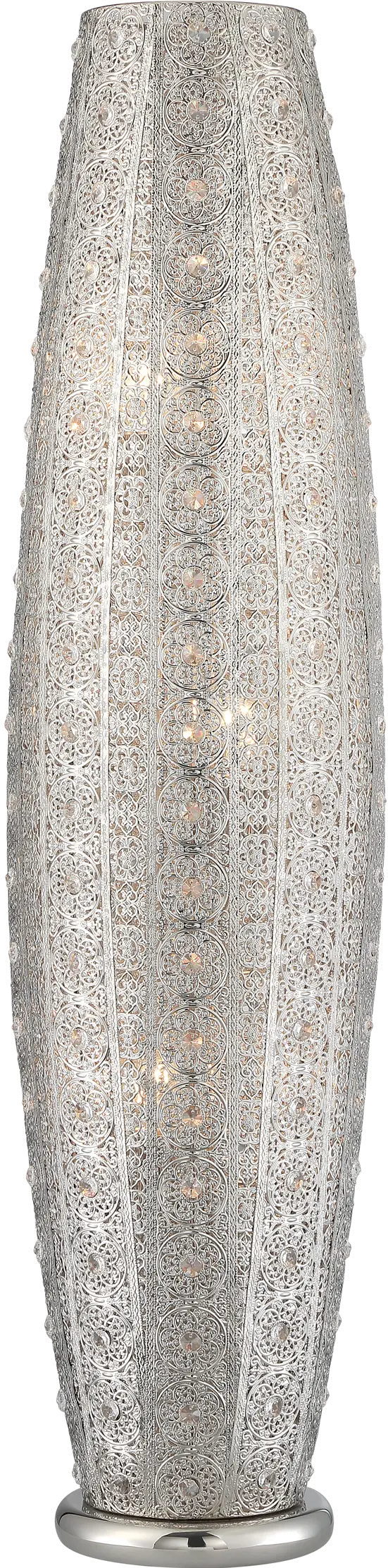 Modern Polished Nickel Metal Floor Lamp - Masura-1