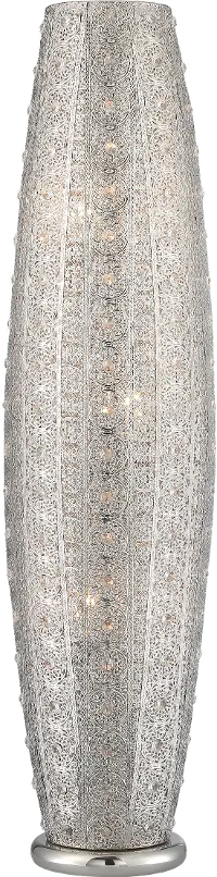 Modern Polished Nickel Metal Floor Lamp - Masura