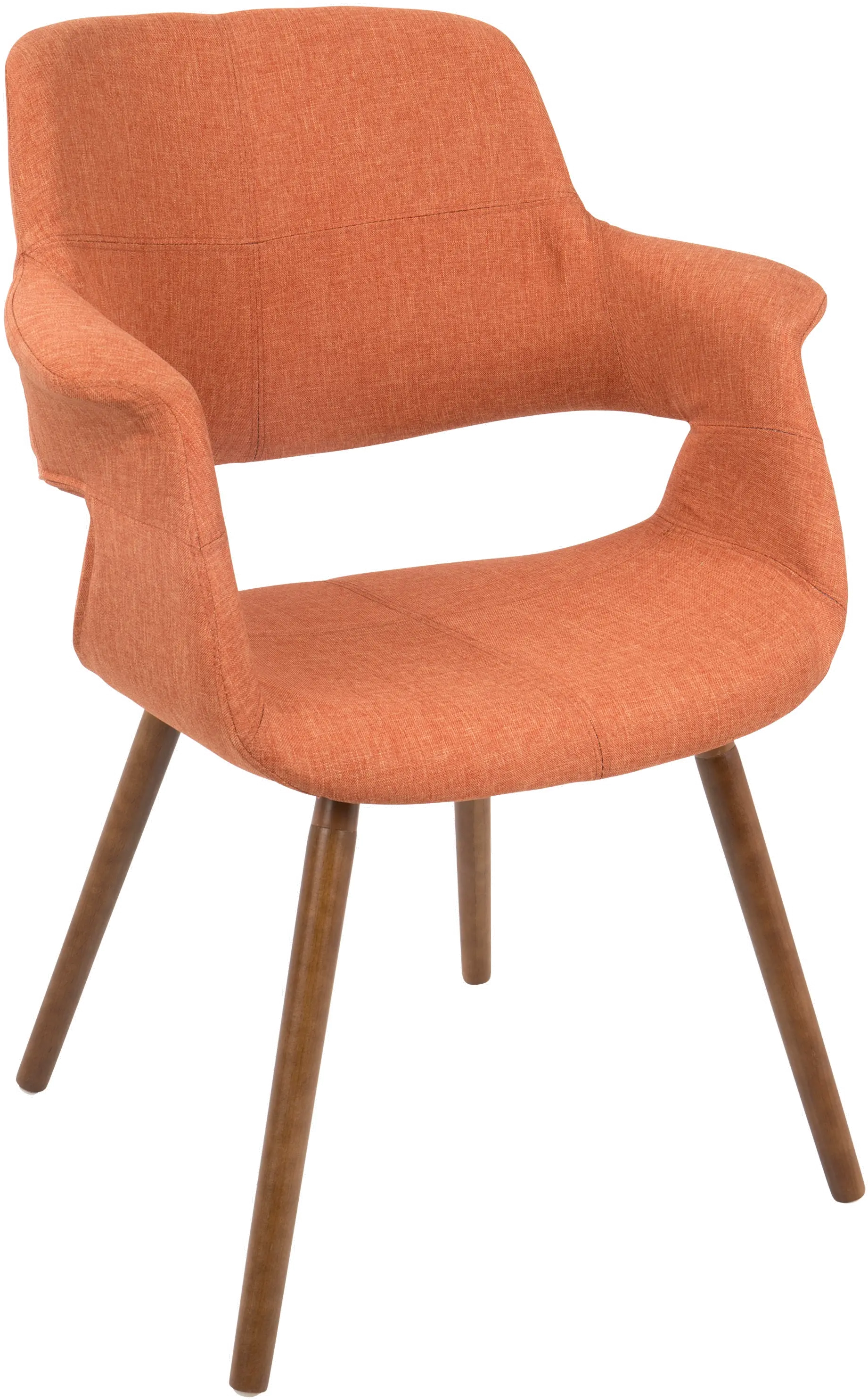 CHR-JY-VFL O Vintage Flair Mid Century Modern Orange Accent Chair-1