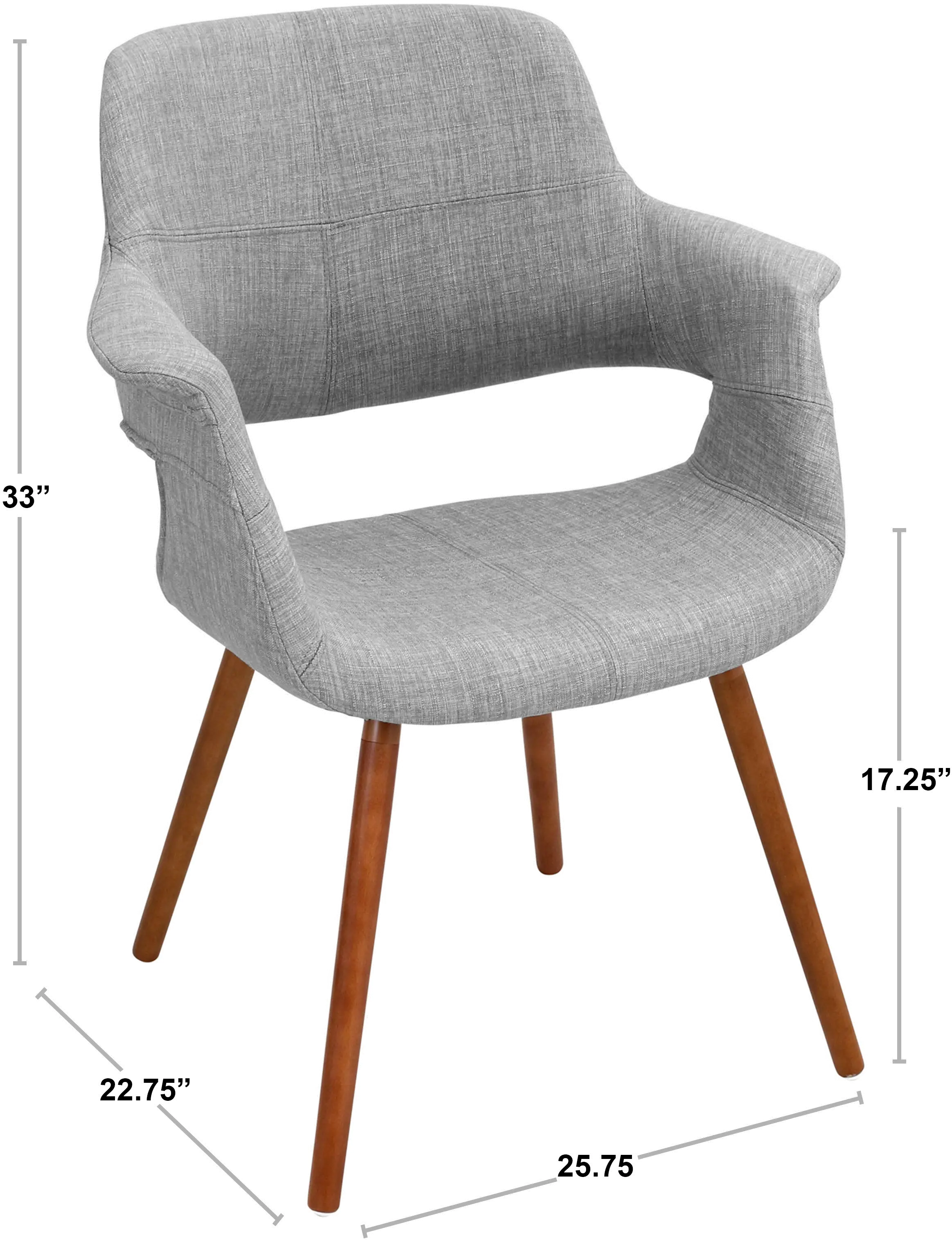 CHR-JY-VFL O Vintage Flair Mid Century Modern Orange Accent Chair-4