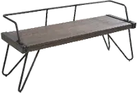 DC-STFBEN WL+AN Stefani Industrial Metal and Walnut Wood Bench