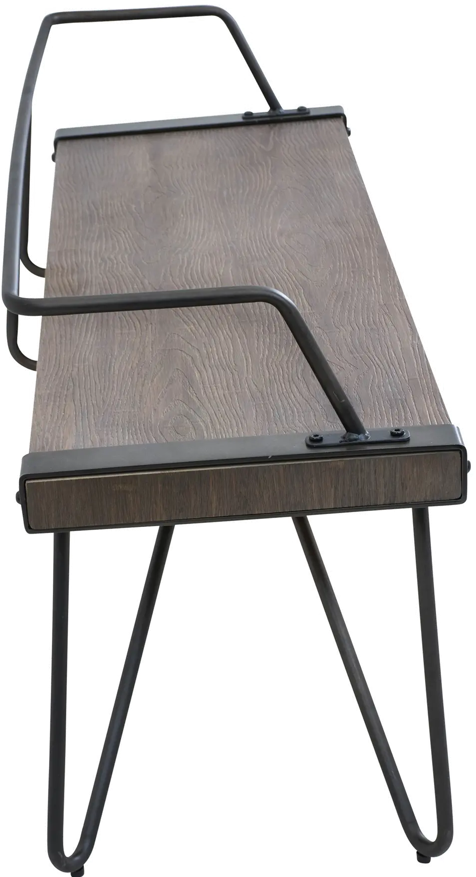 DC-STFBEN WL+AN Stefani Industrial Metal and Walnut Wood Bench-2