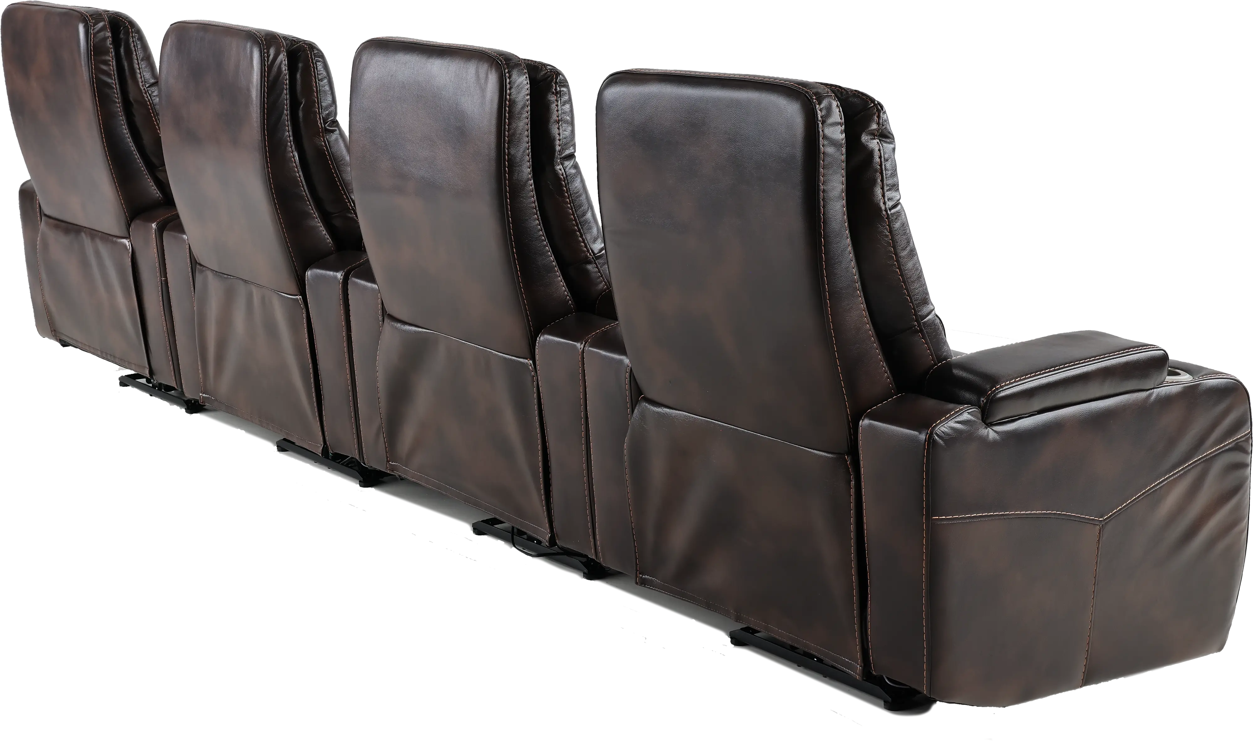 Cinema Coffee Brown Power Home Theater Recliner-8