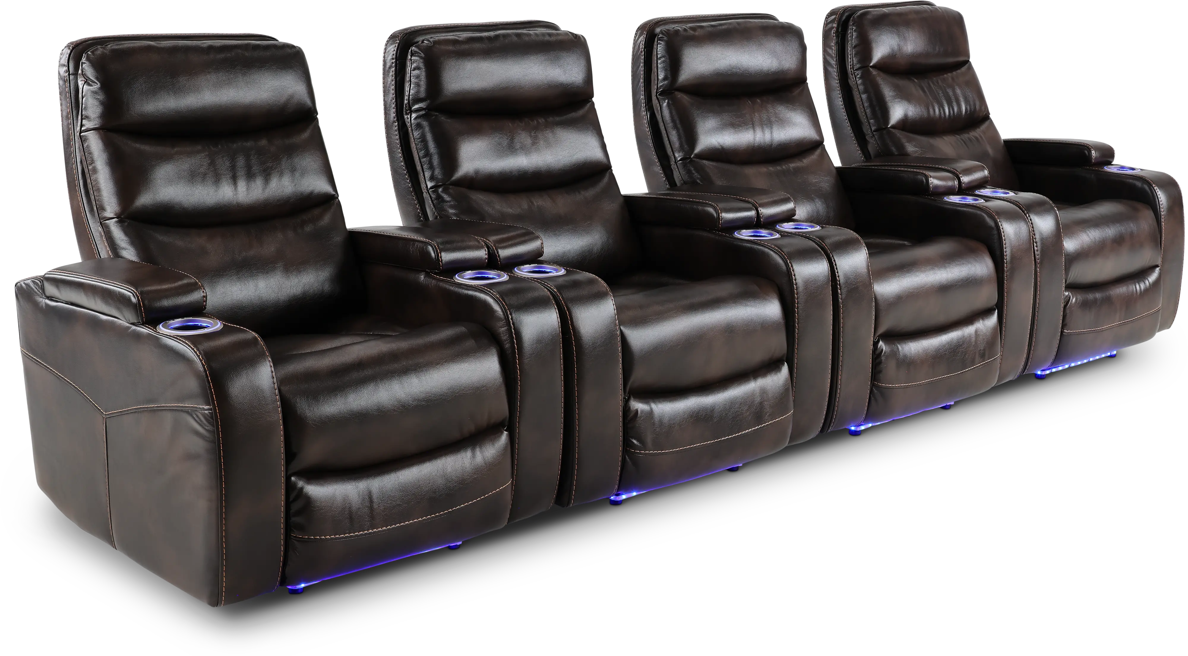 Cinema Coffee Brown Power Home Theater Recliner-9