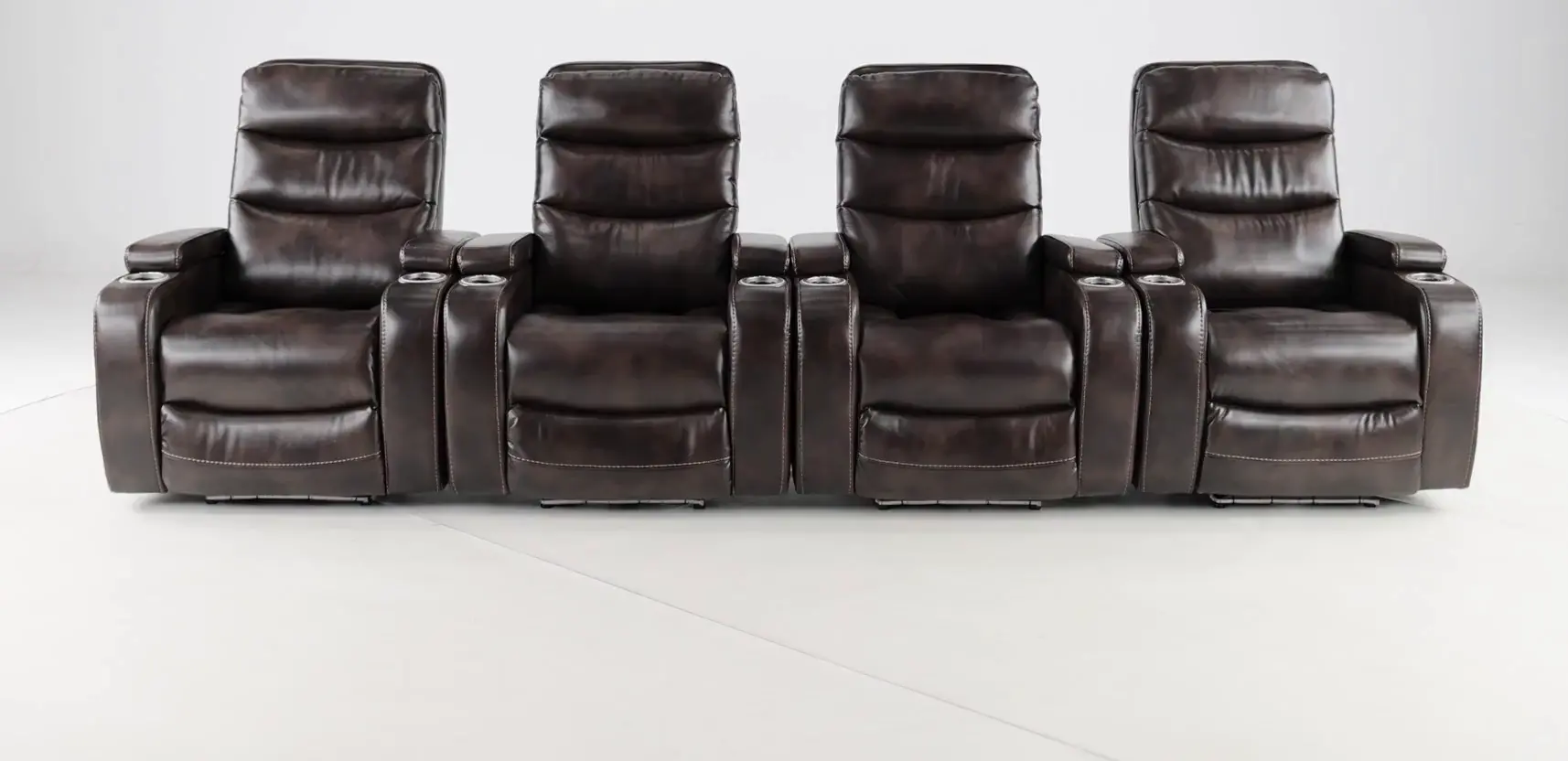 Cinema Coffee Brown Power Home Theater Recliner-6