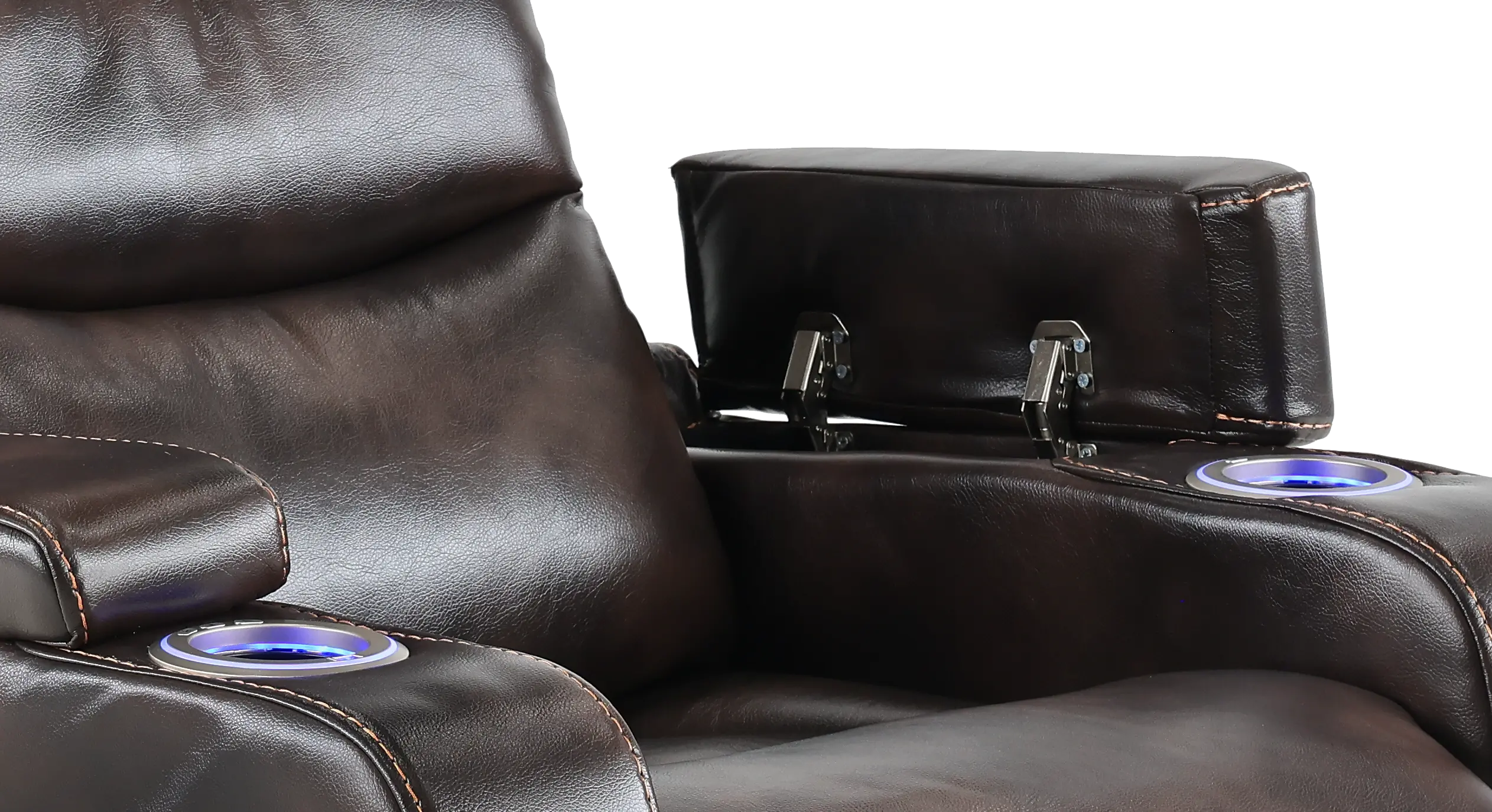 Cinema Coffee Brown Power Home Theater Recliner-7