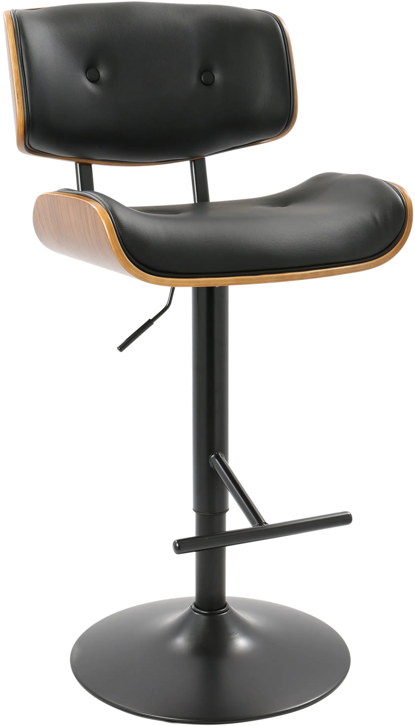 BS-JY-LMB WL+BK Lombardi Black Adjustable Bar Stool-1